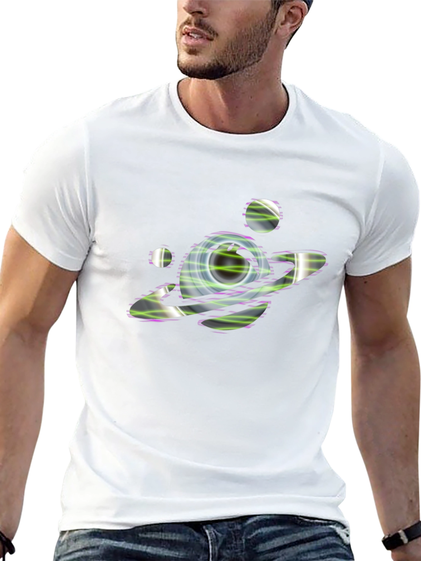 Planet Graphic Black T-Shirt
