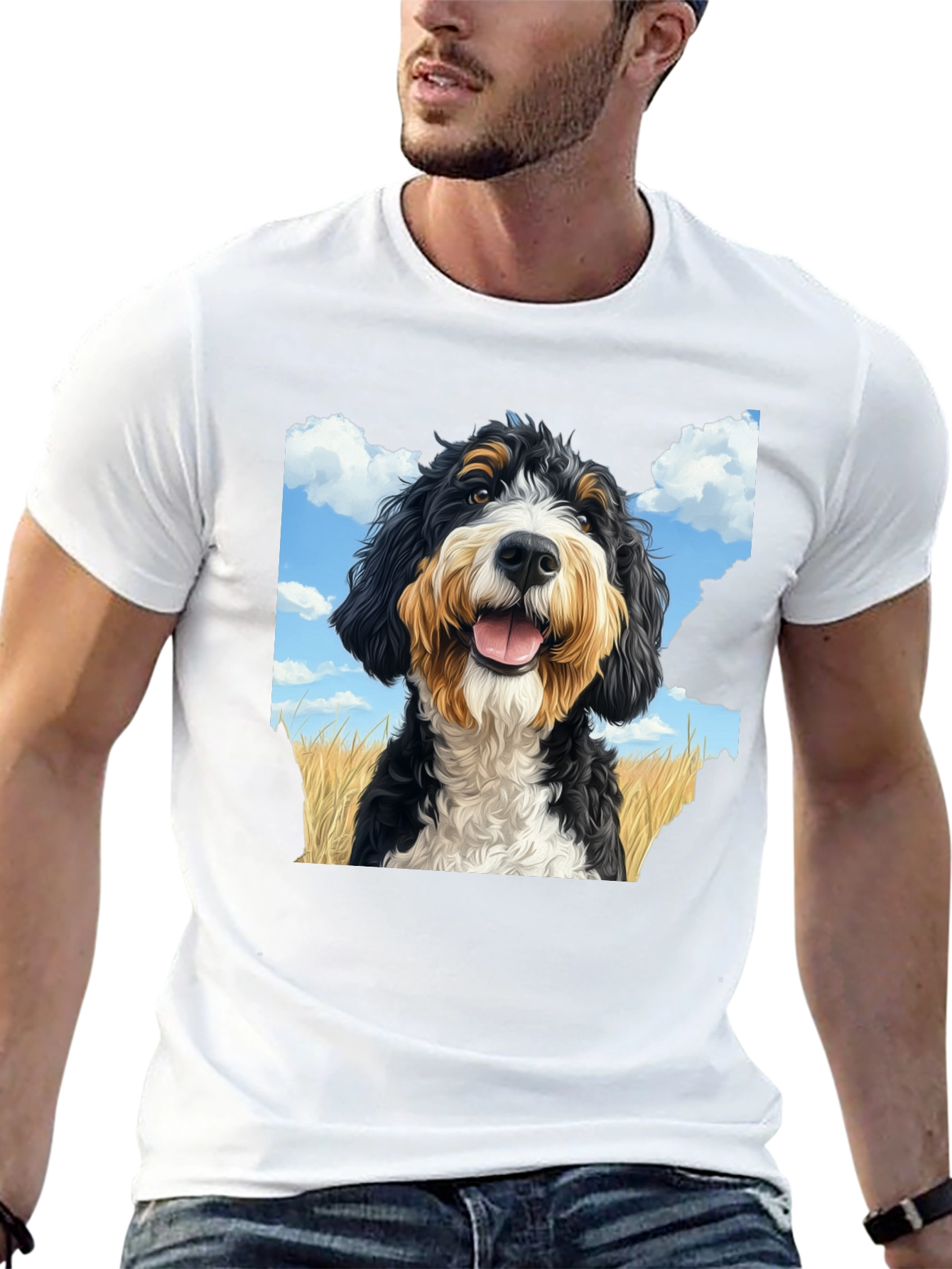 Bernedoodle Dog Graphic T-Shirt