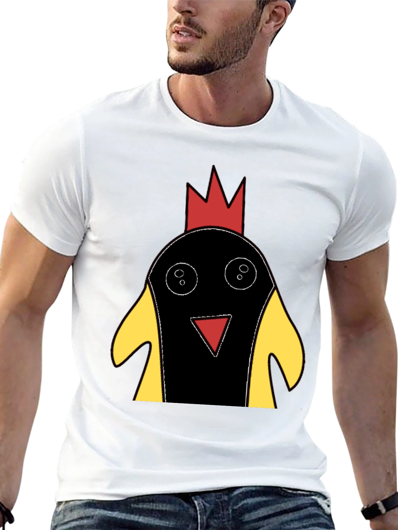 Funky Chicken T-Shirt - Black Cotton Tee