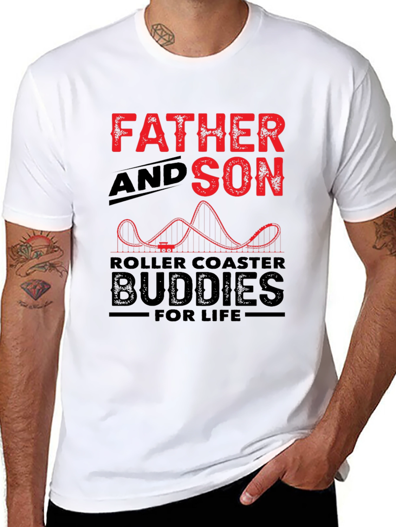 Father and Son Roller Coaster Buddies T-Shirt