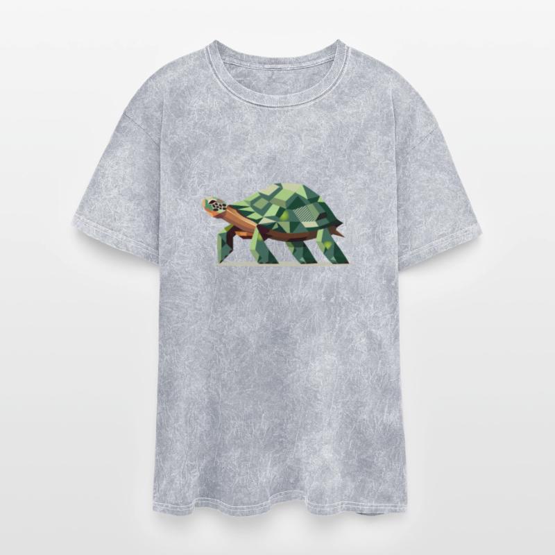 stylized turtle in polygonal design