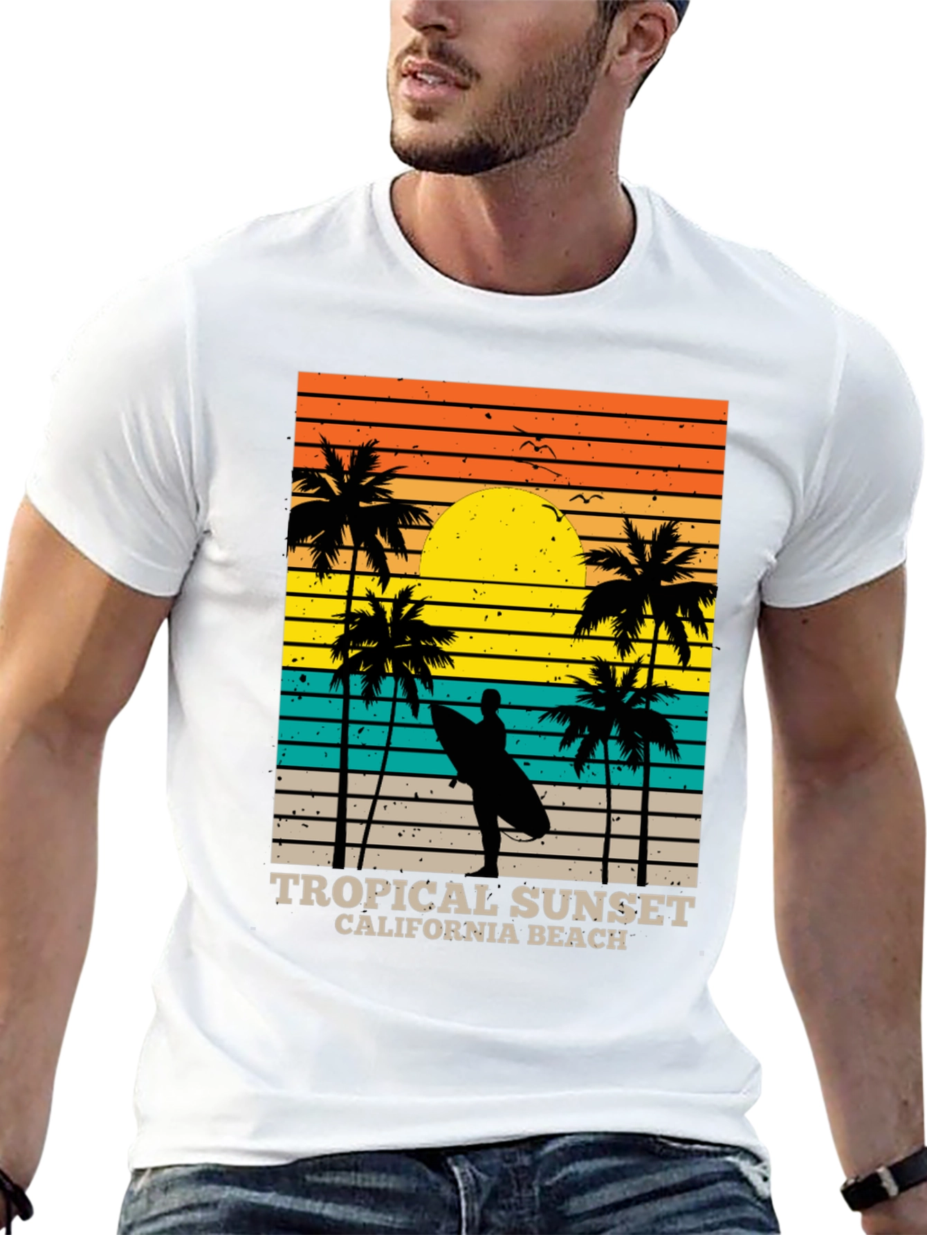 Tropical Sunset Beach Tee