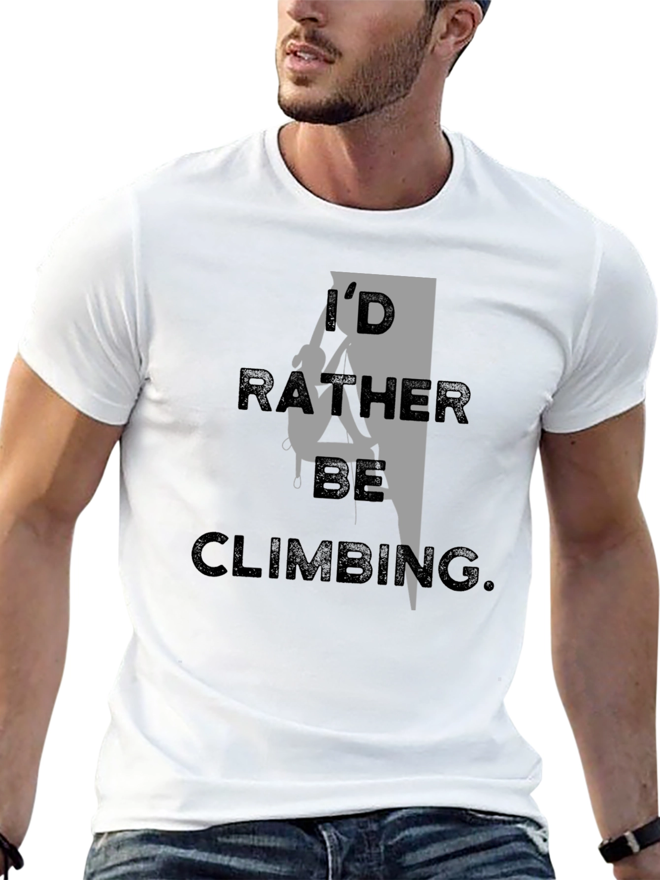 Id Rather Be Climbing Black T-Shirt