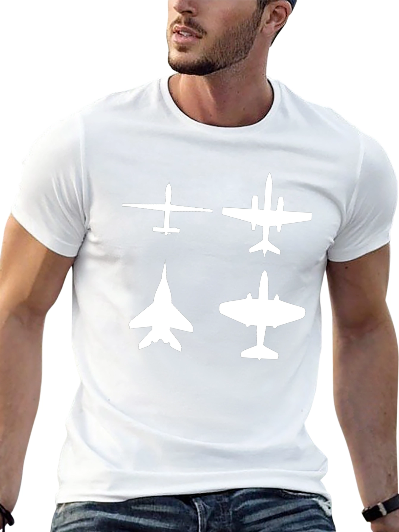 Aircraft Silhouette T-Shirt - Aviation Enthusiast Tee