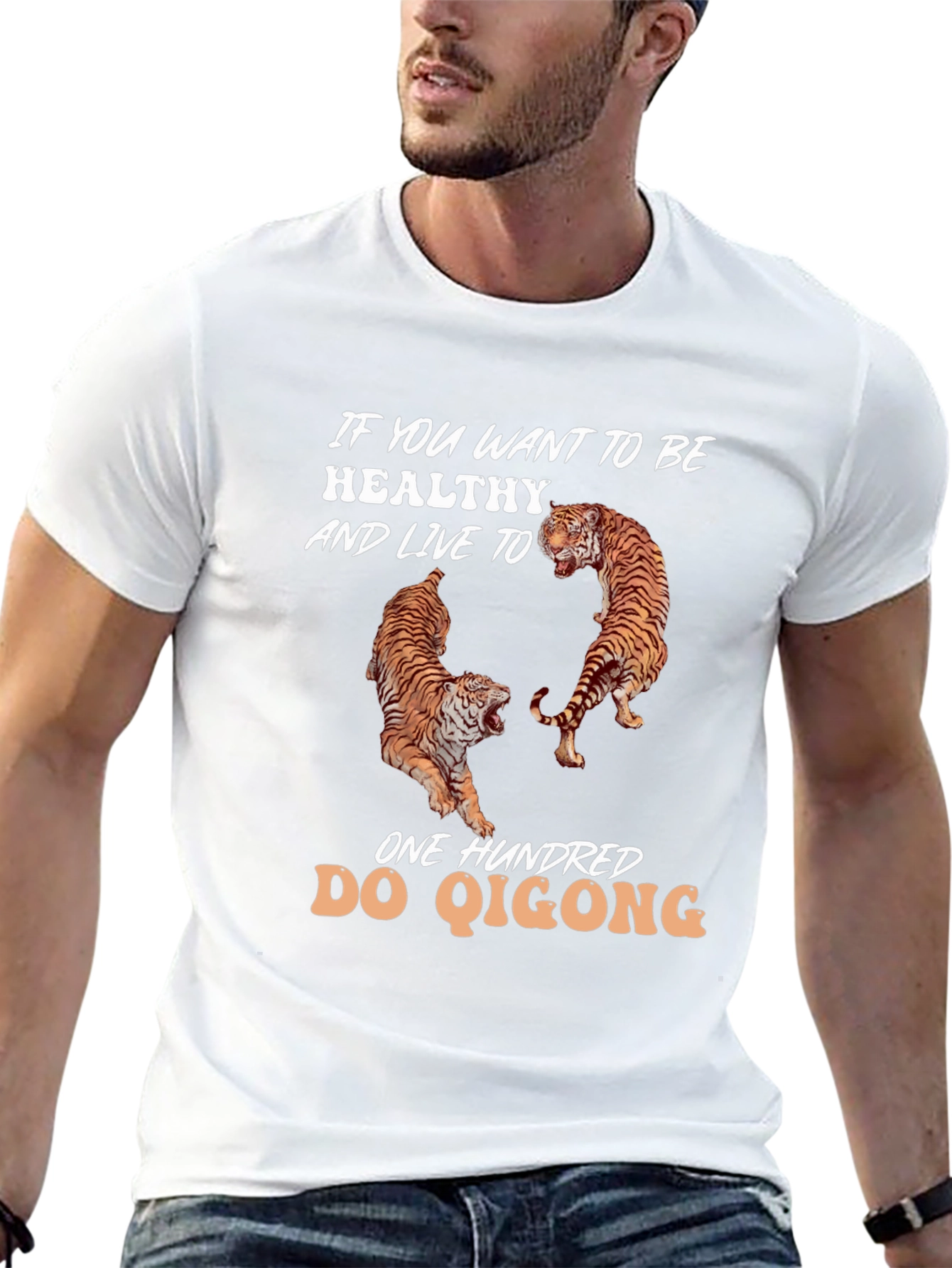 Qigong Tiger Graphic T-Shirt - Live Healthy!
