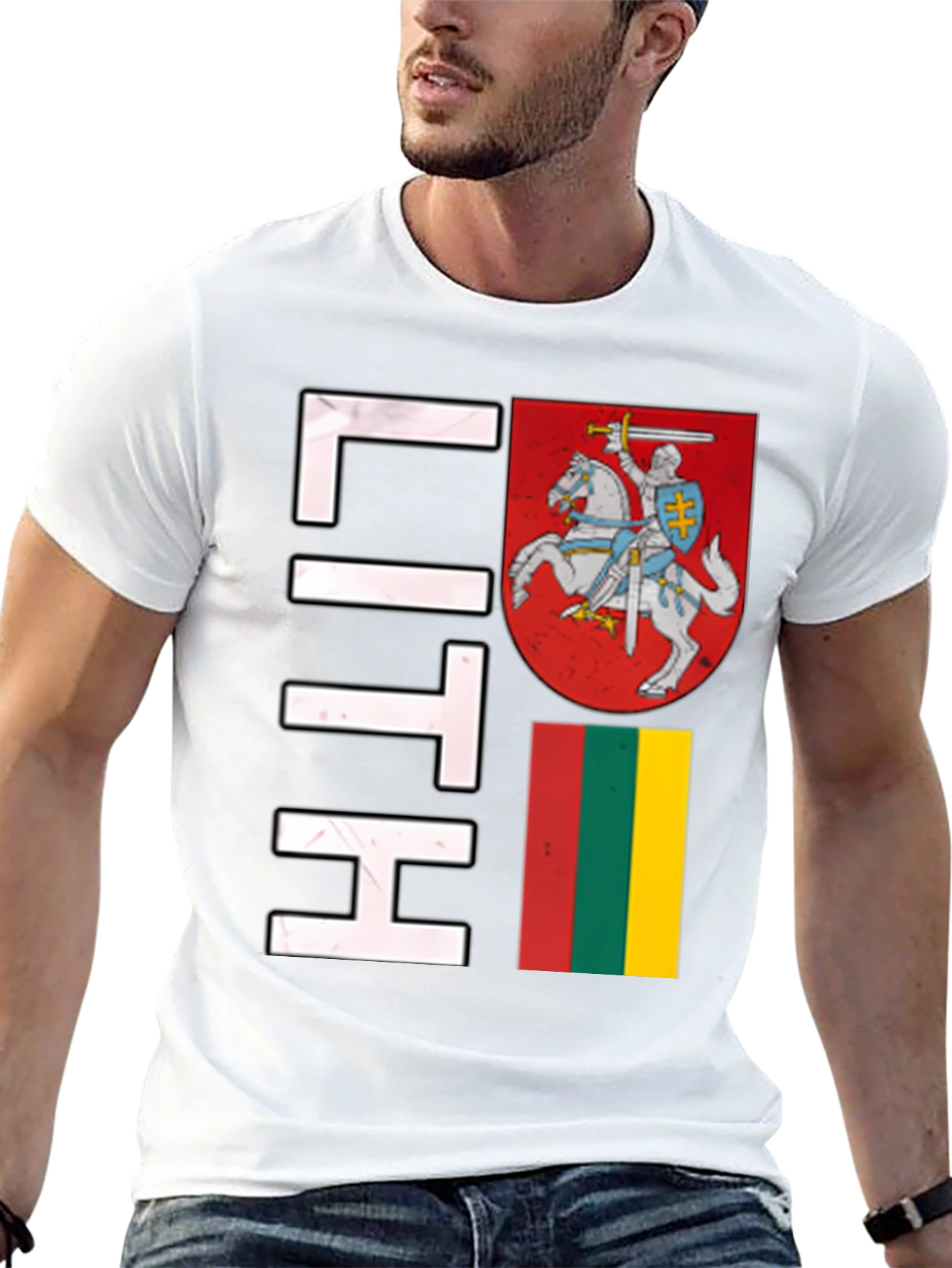 Lithuania Flag T-Shirt - Black Graphic Tee