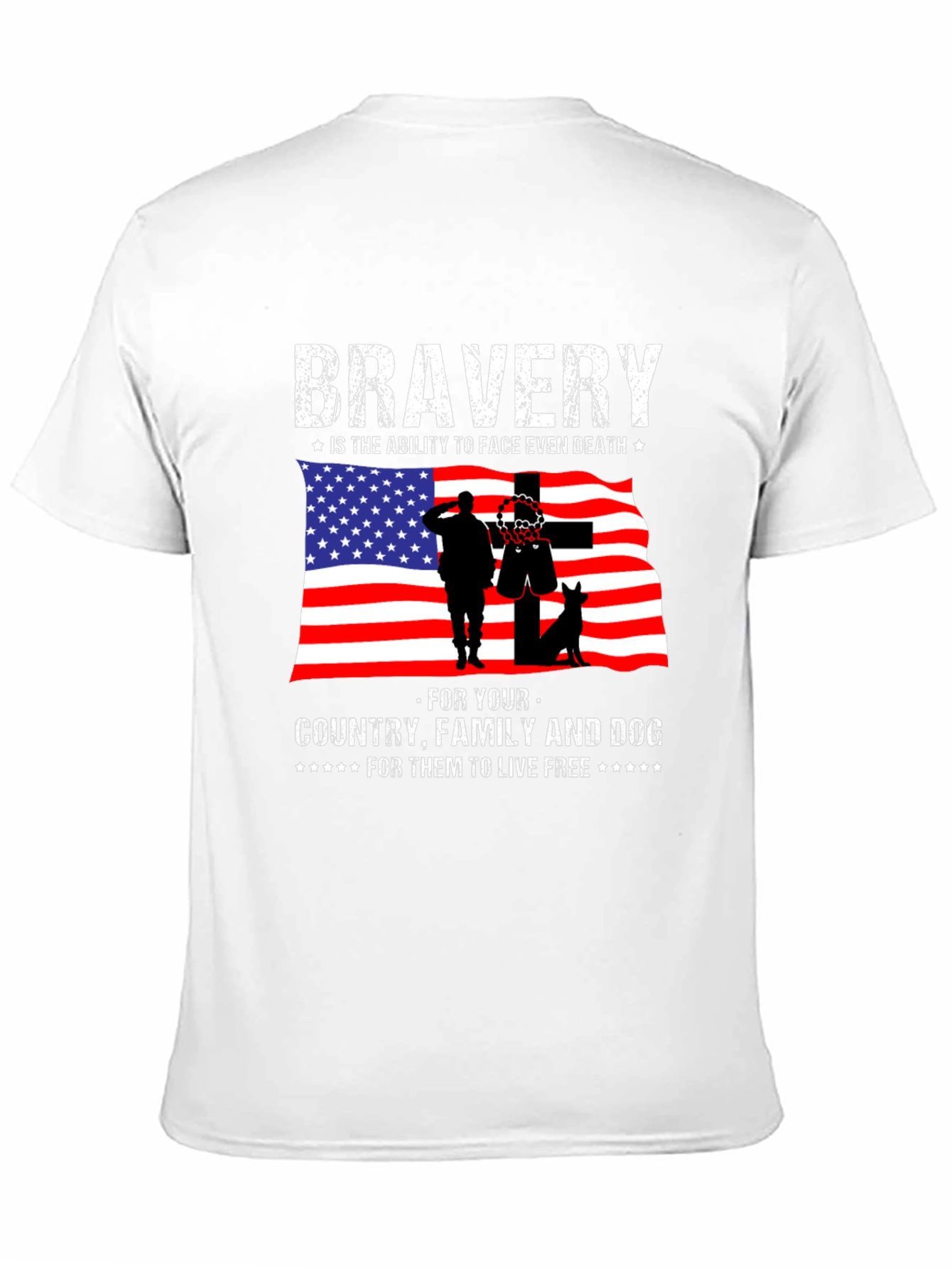 Bravery American Flag Patriotic T-Shirt
