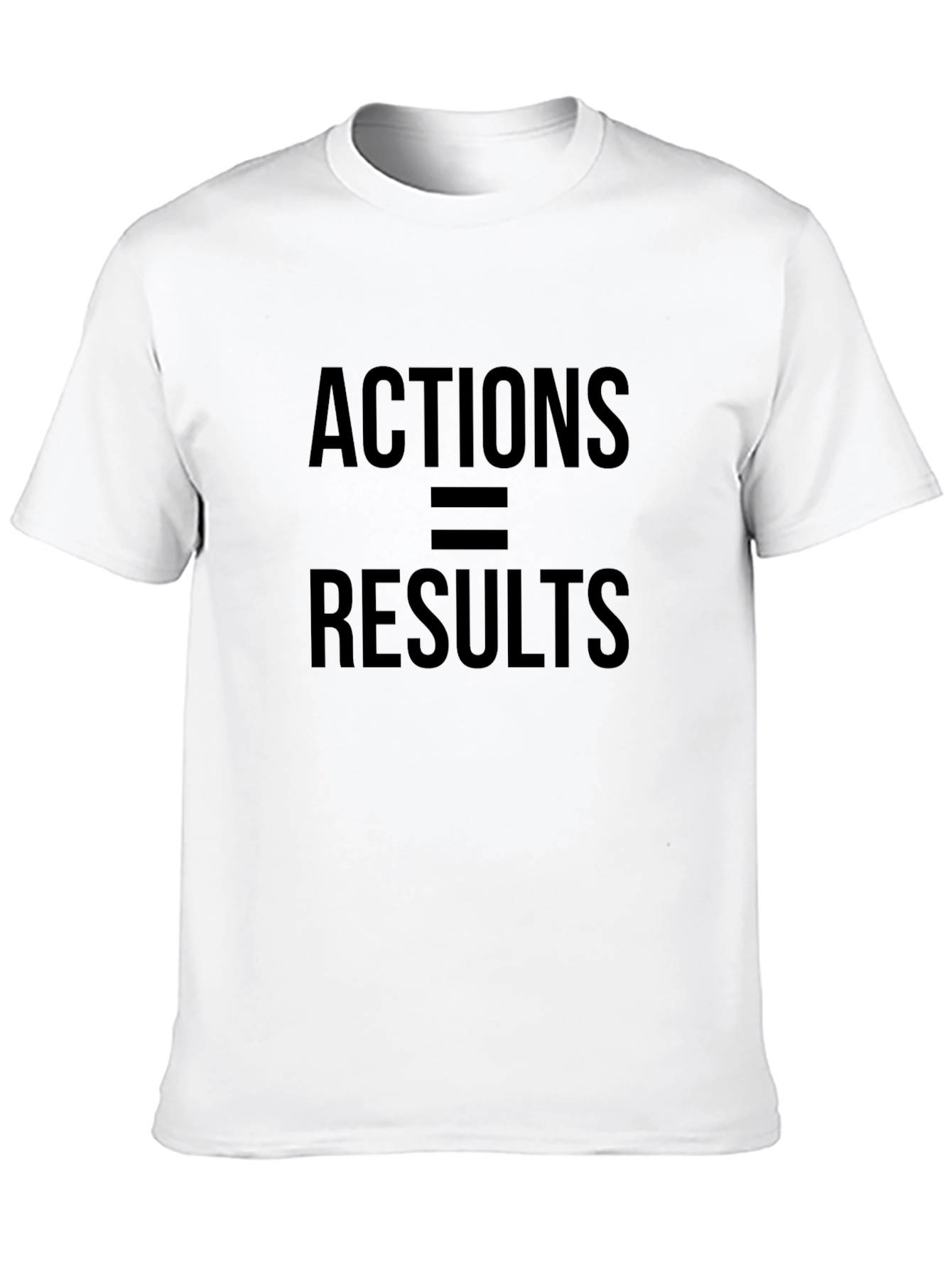 Actions = Results Black Graphic T-Shirt
