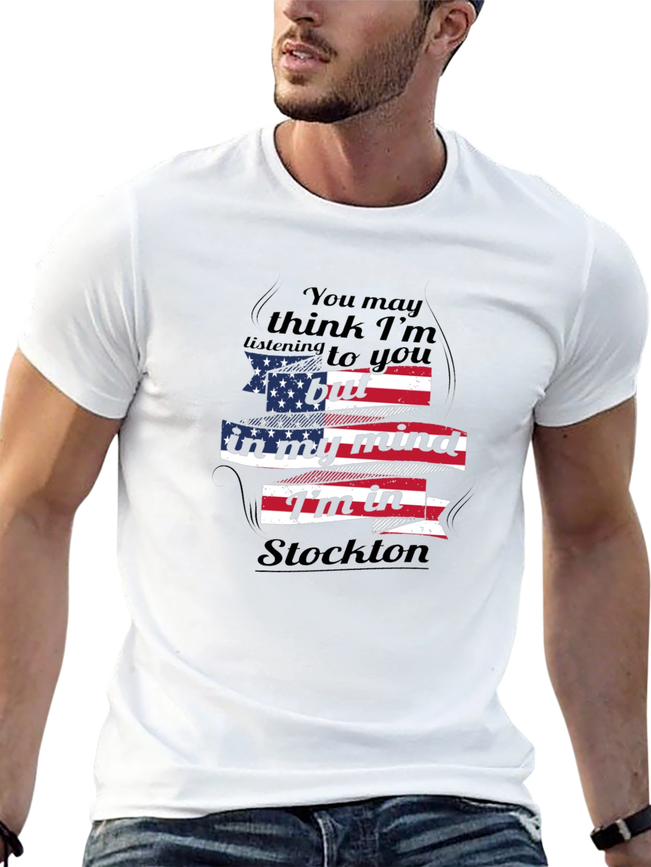 Stockton Mind T-Shirt - Patriotic USA Flag Design