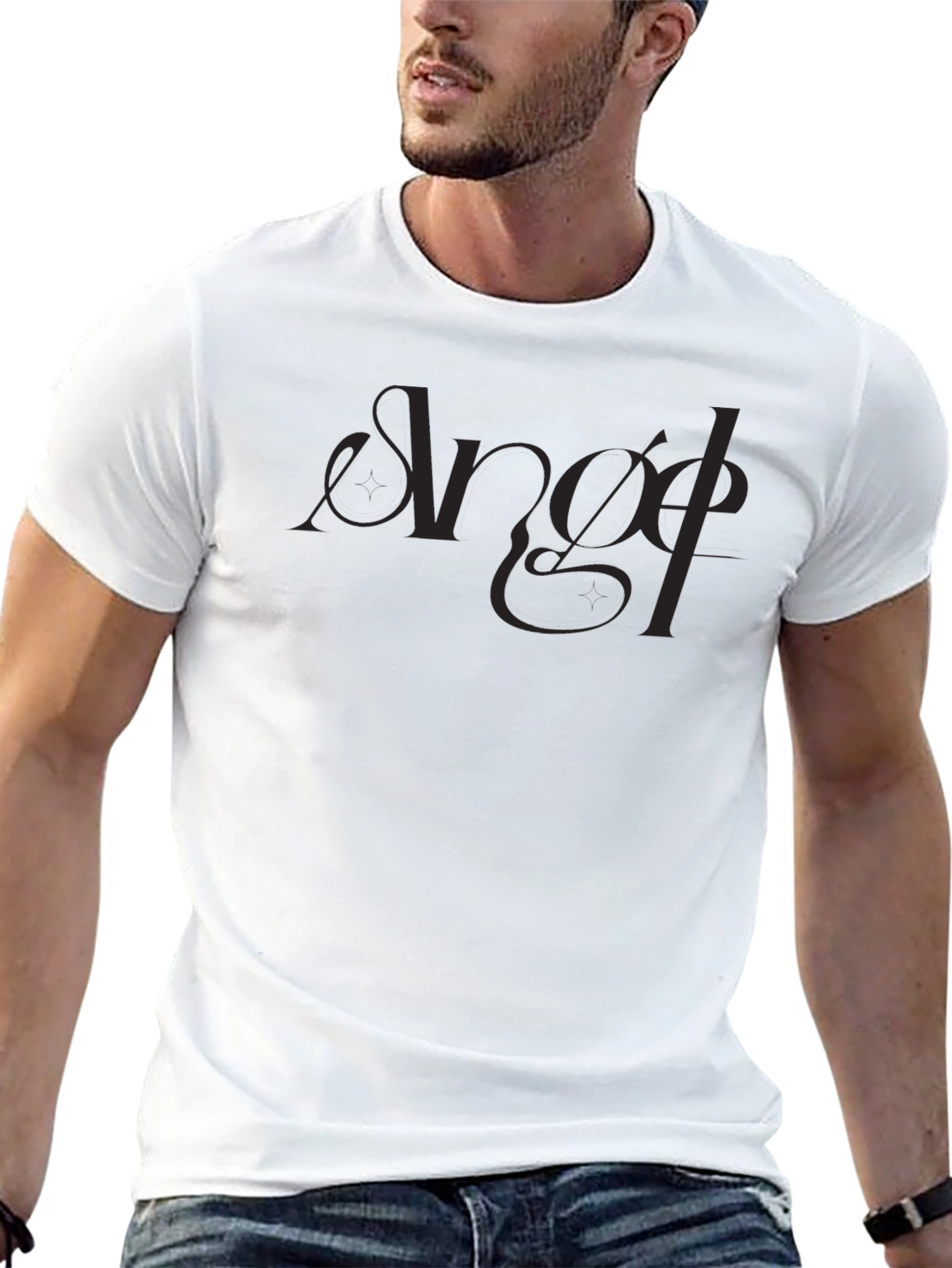 Angel Script Black T-Shirt