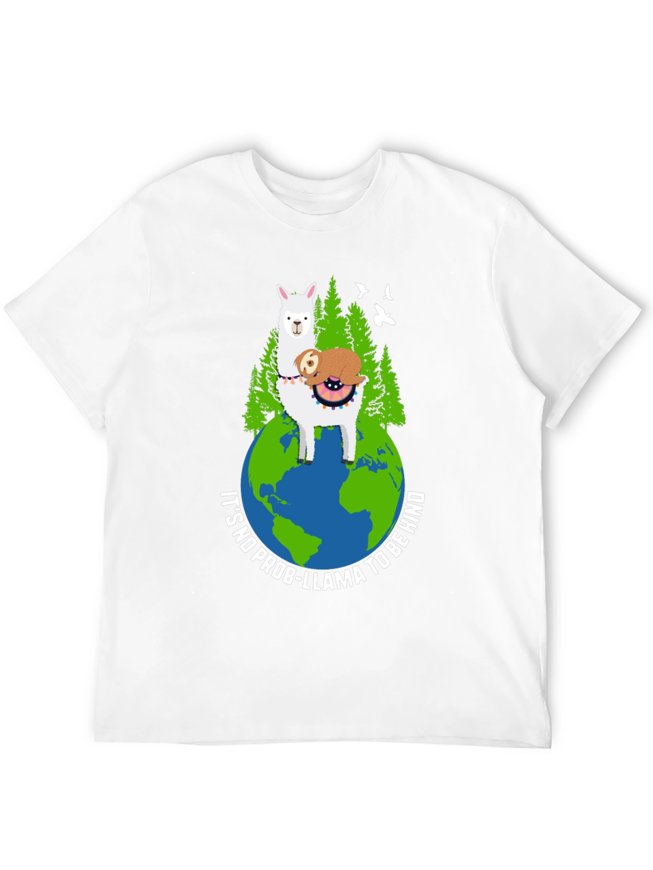 Kind Llama Sloth Earth Graphic Tee