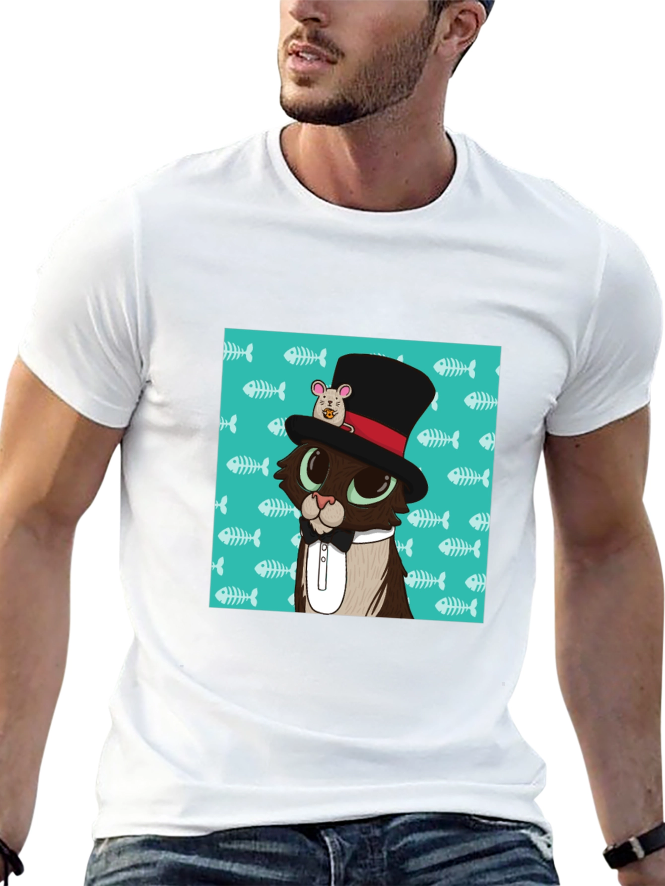 Cat in Hat T-Shirt