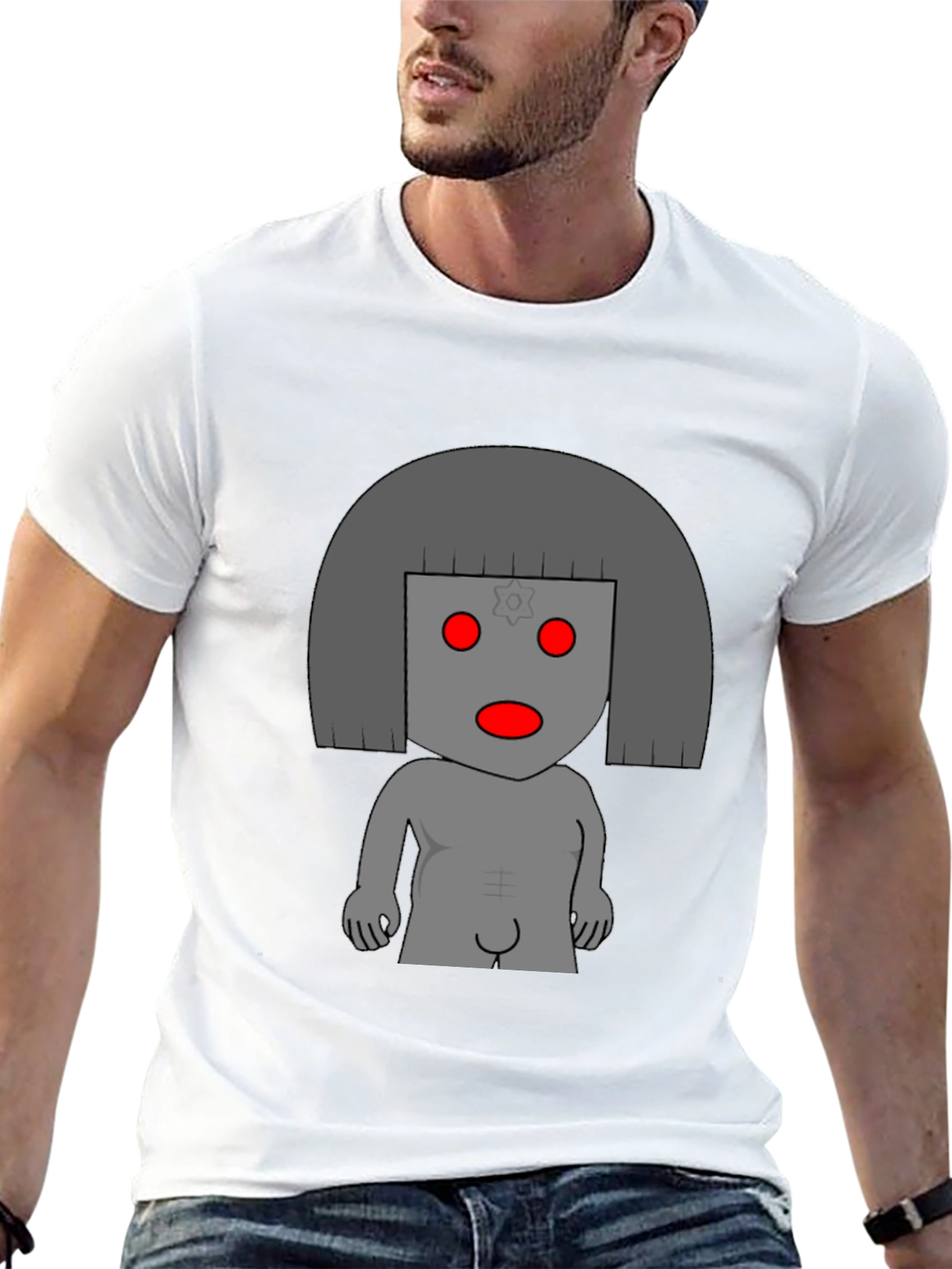 Unique Graphic Tee - Edgy Style