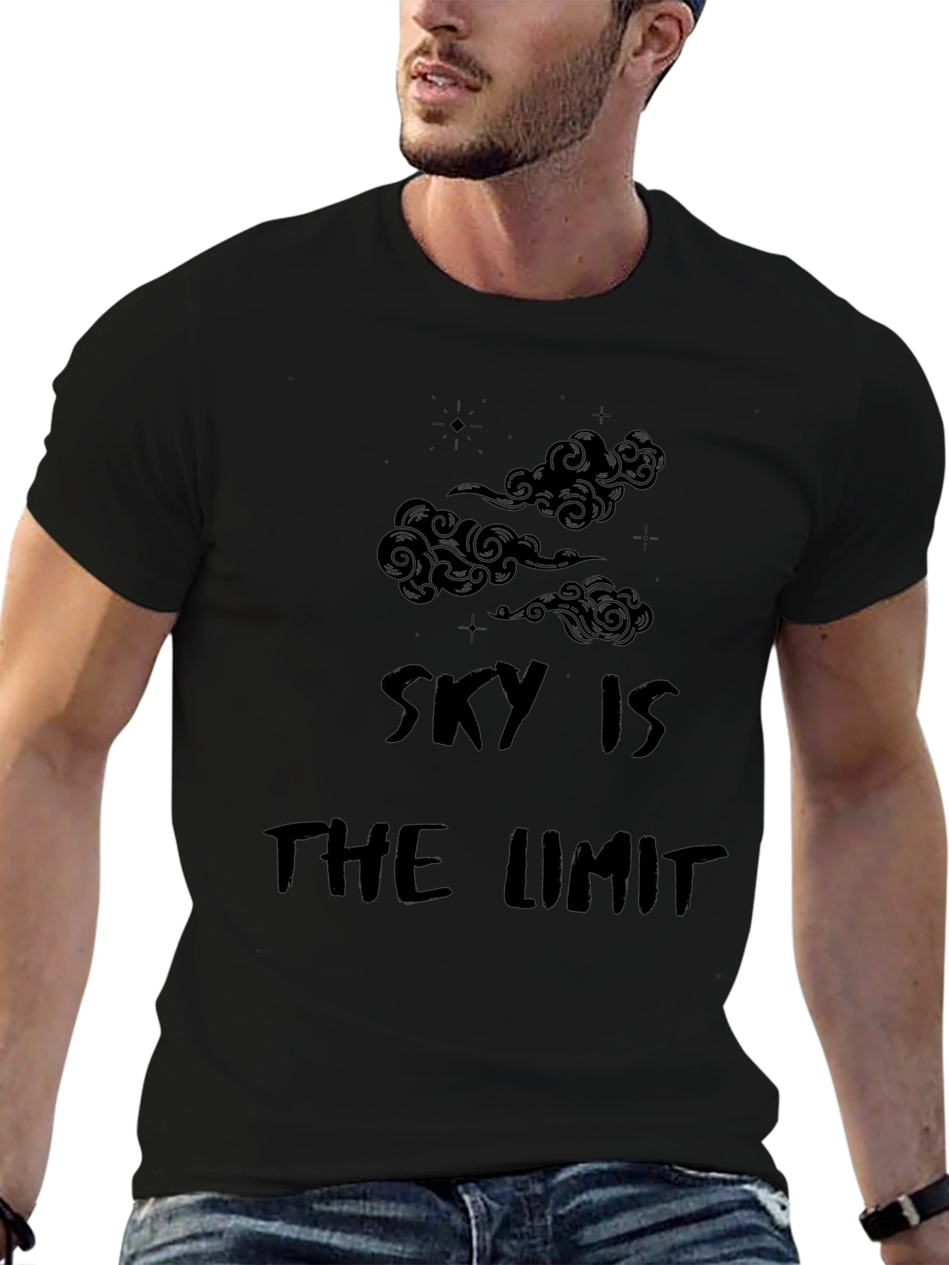 Sky is the Limit Graphic T-Shirt - Black