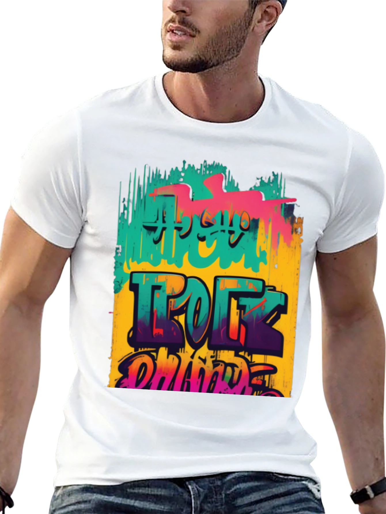 Retro Graphic T-Shirt: Rock On Dude!