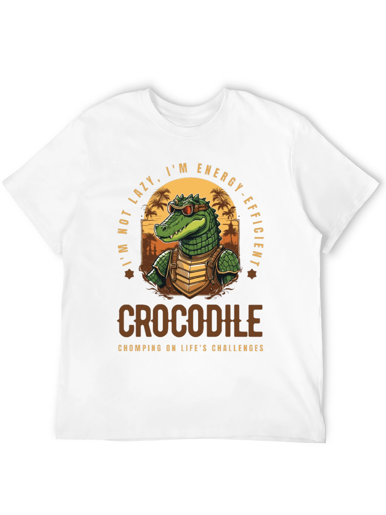 Crocodile Chomp T-Shirt - Lazy? Nope Energy-Efficient!