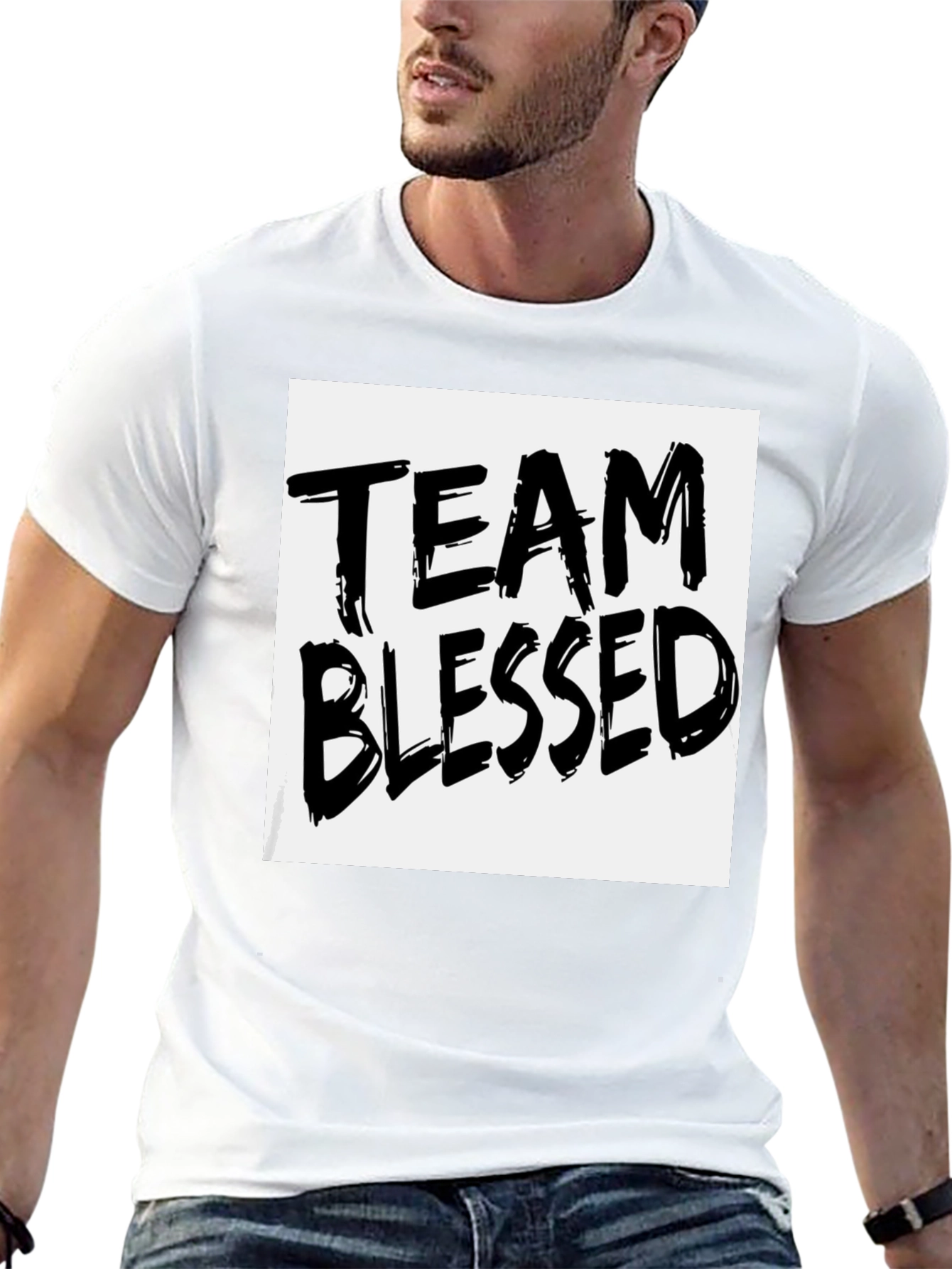 Team Blessed Graphic T-Shirt - Black