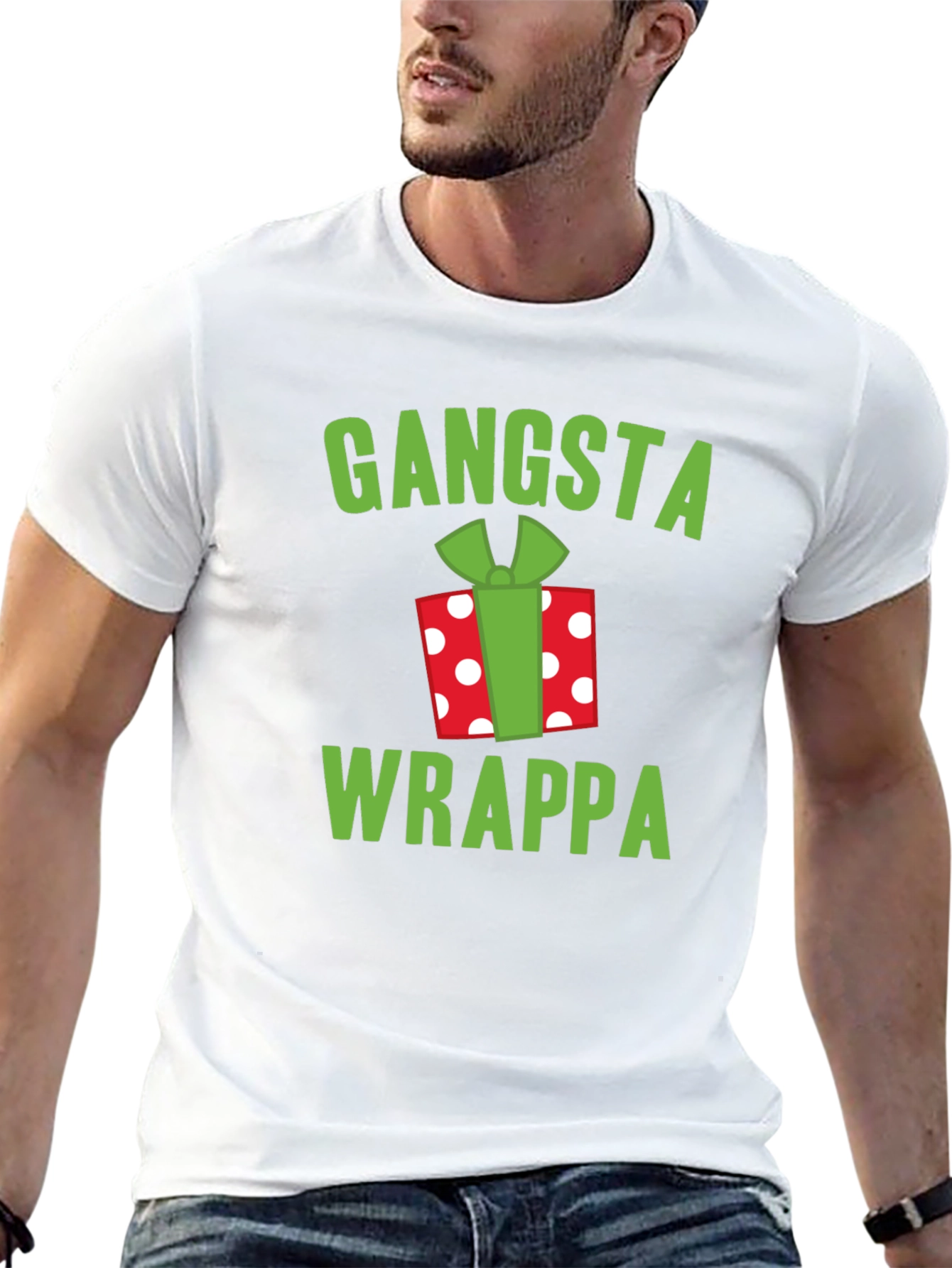 Gangsta Wrappa Christmas Graphic T-Shirt