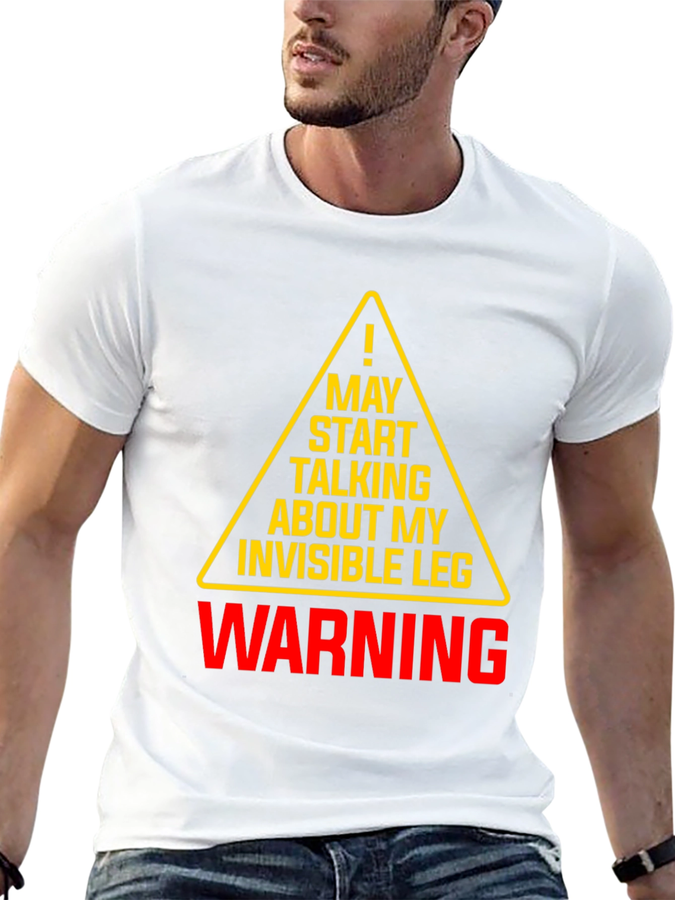 Invisible Leg Warning T-Shirt - Funny Novelty Tee