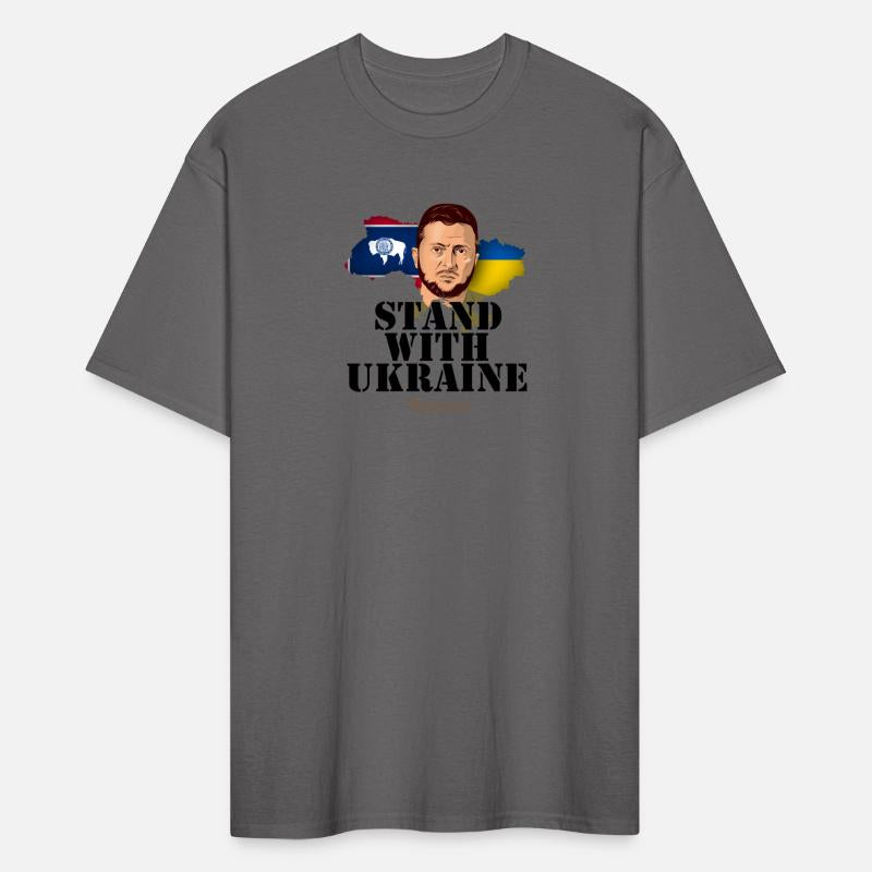 Ukraine Wyoming Flags Zelensky