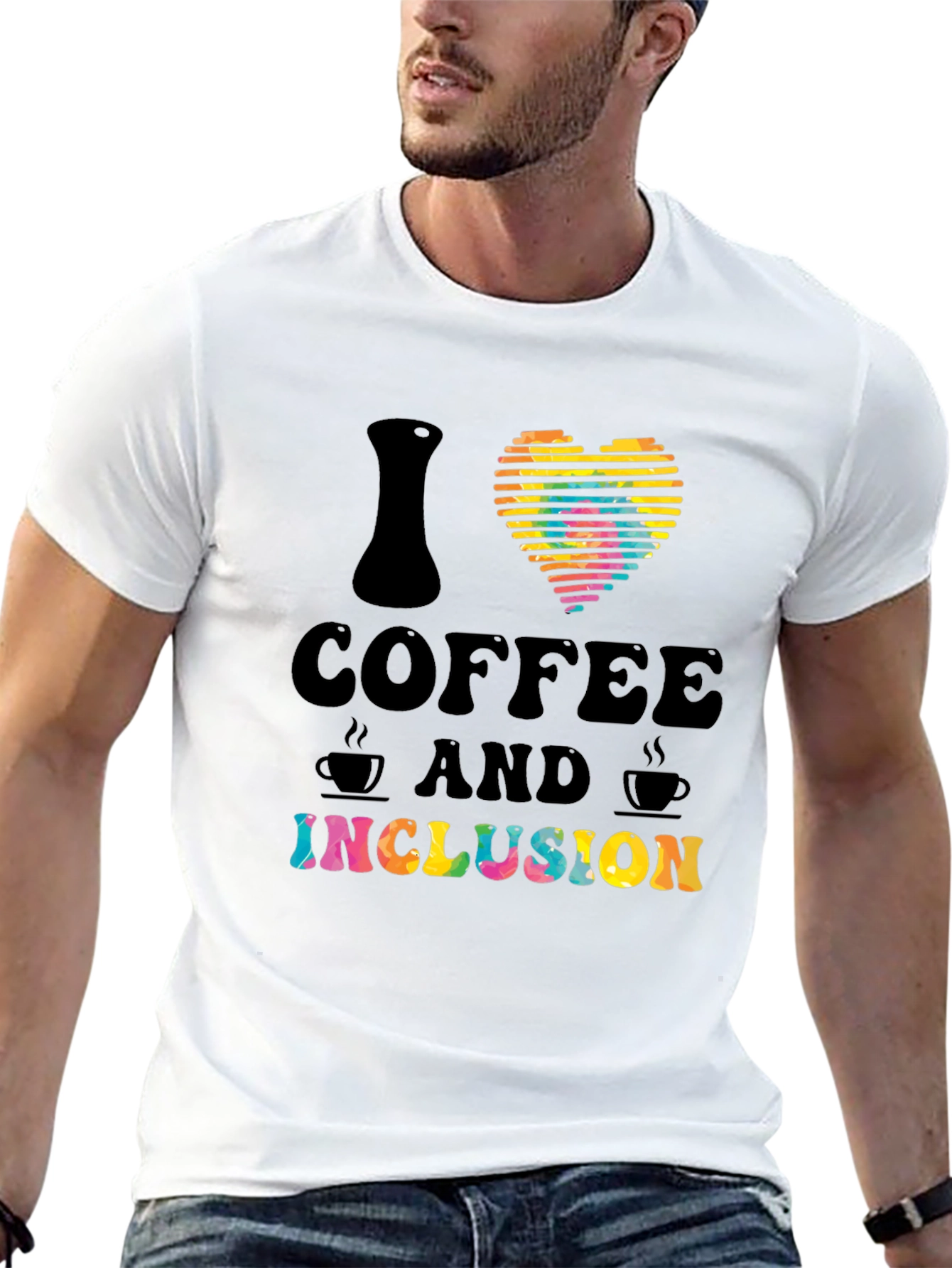 I Heart Coffee and Inclusion T-Shirt