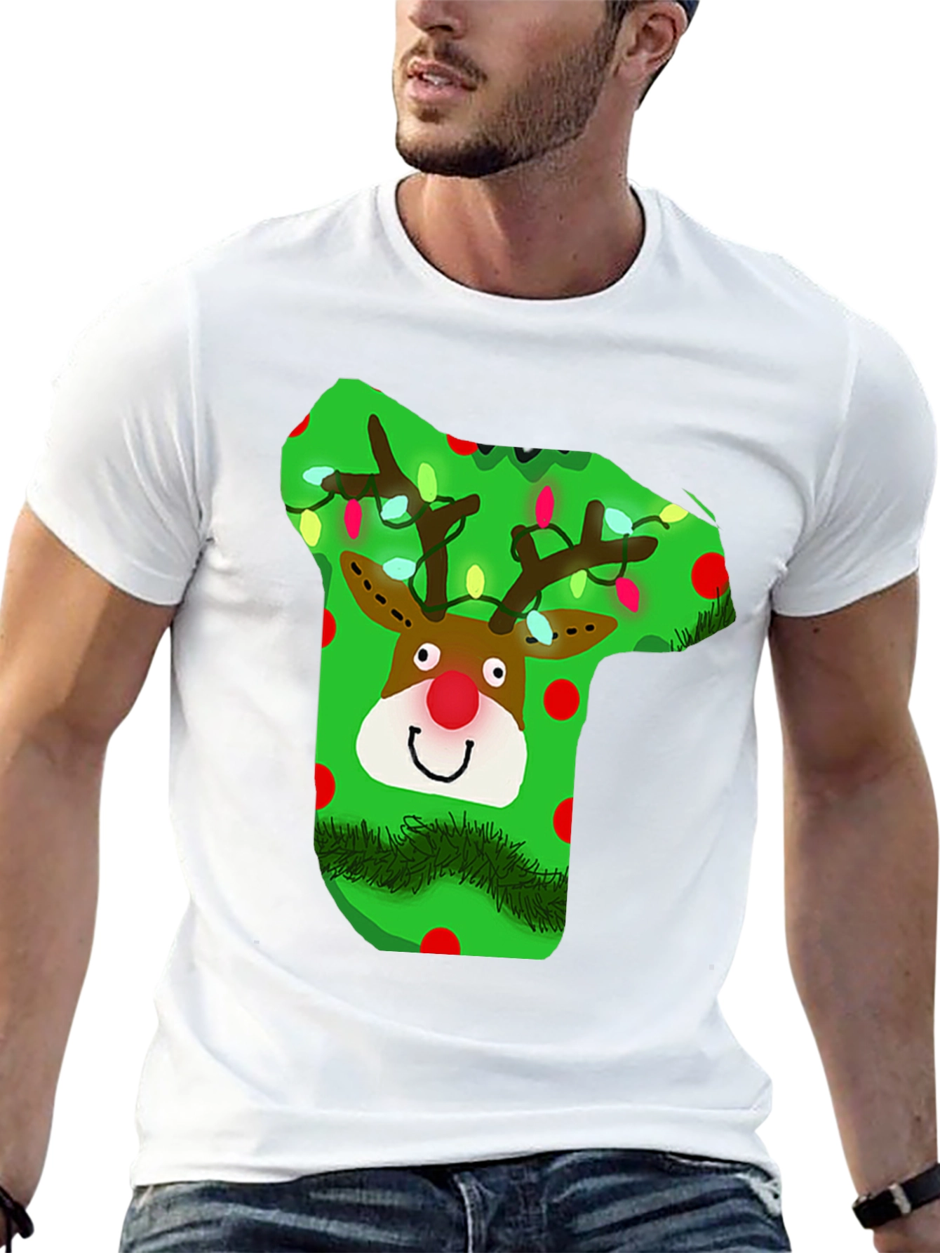 Festive Reindeer Christmas T-Shirt