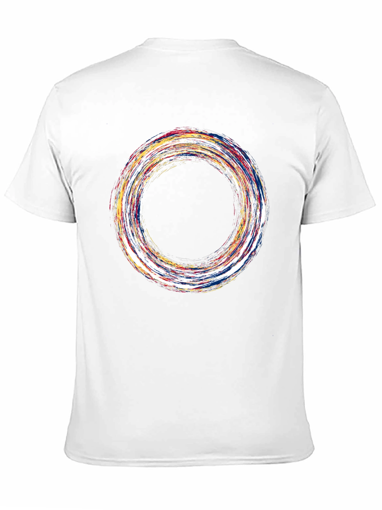 Abstract Swirl Graphic Print Black T-Shirt