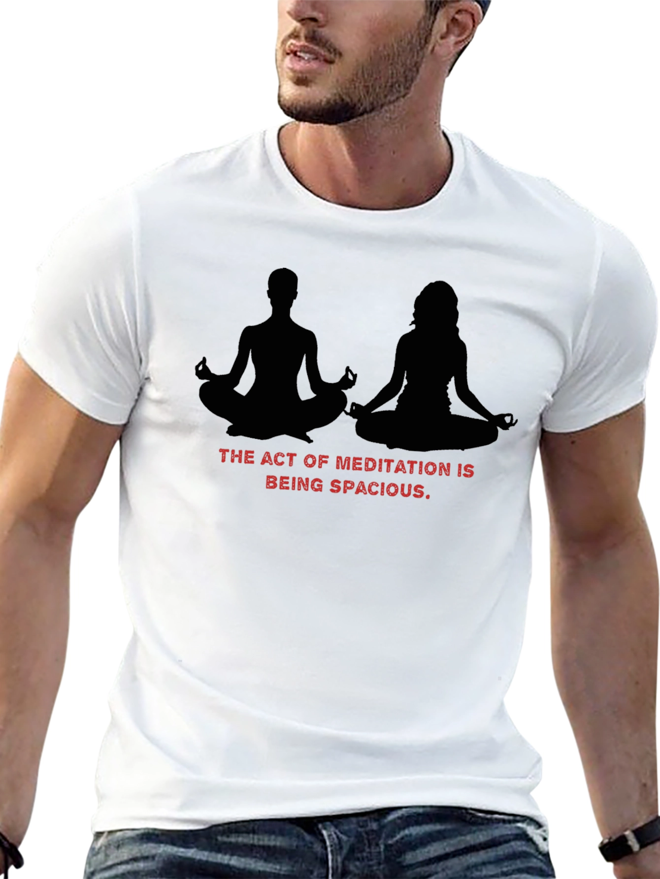 Meditative Spaciousness Black T-Shirt