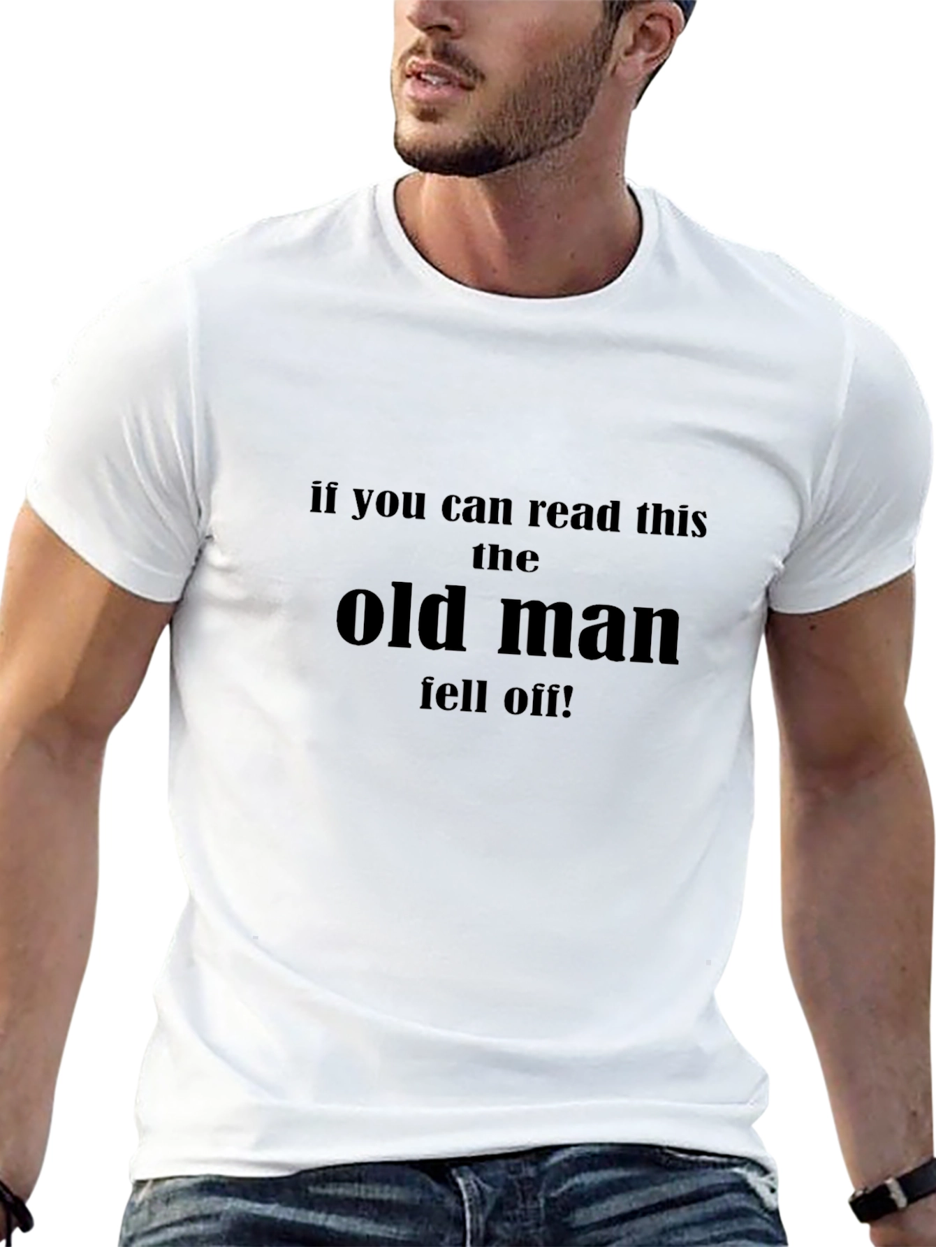 Funny Old Man Fell Off! Graphic T-Shirt