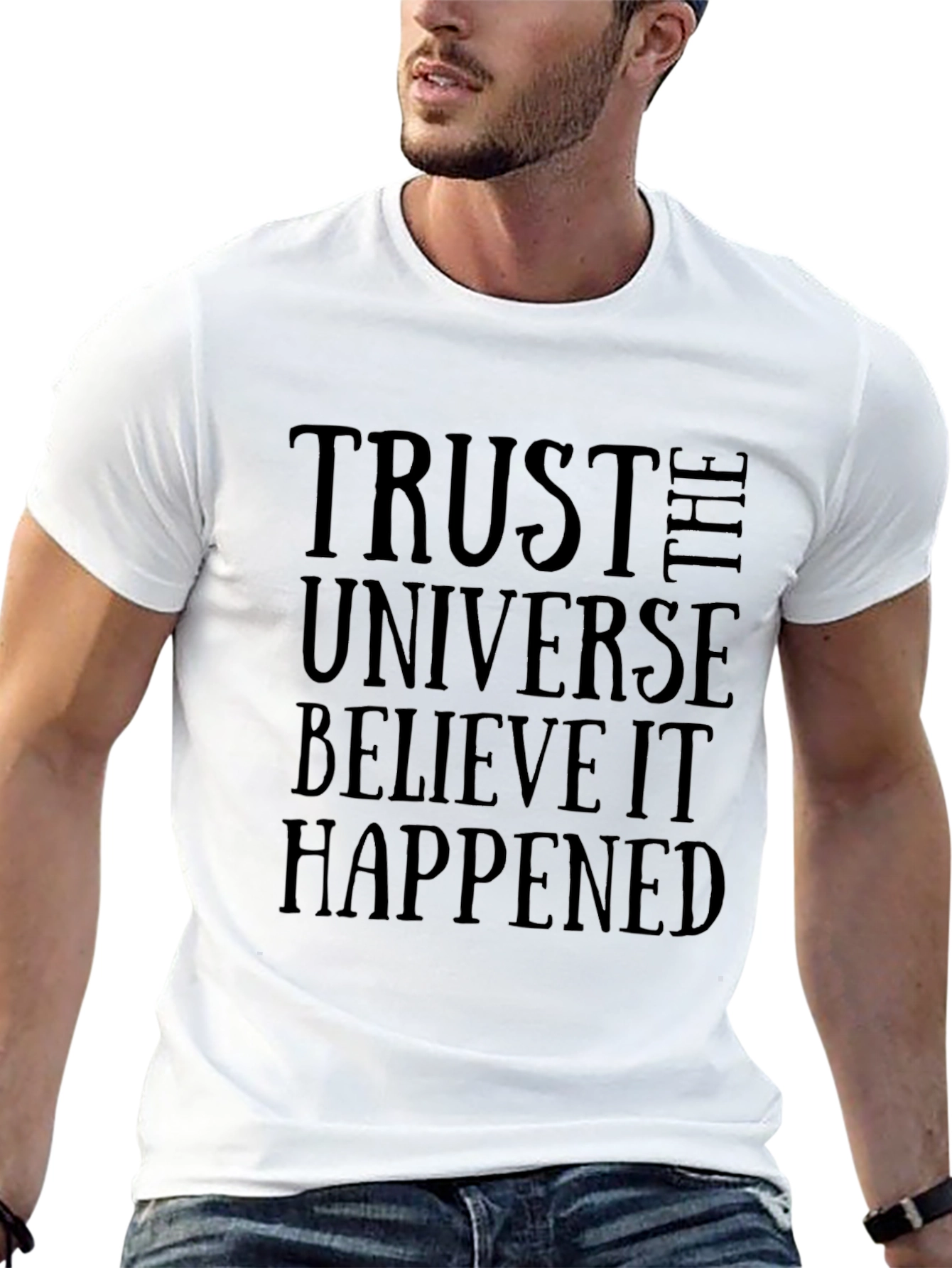 Trust The Universe Black Graphic Tee