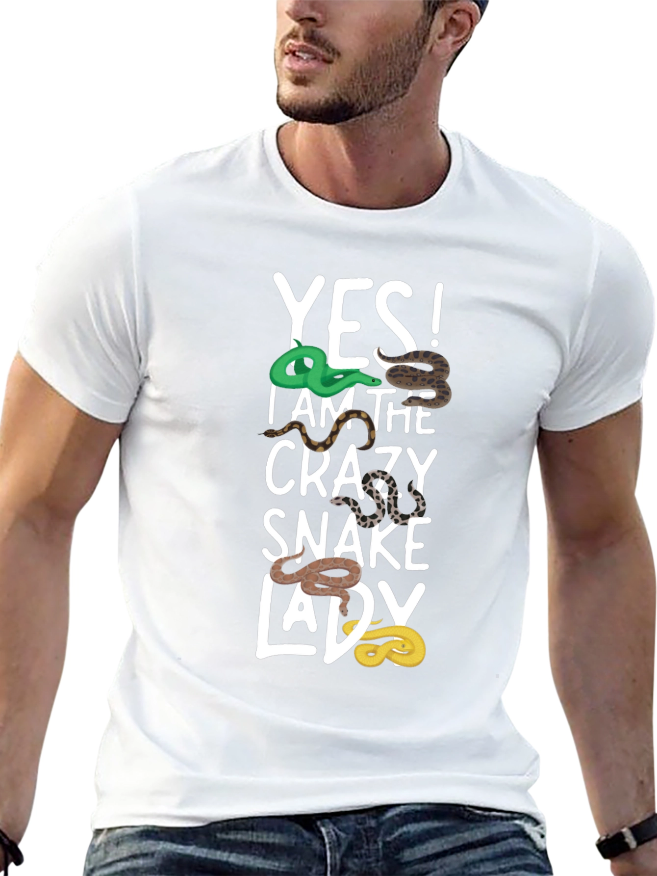 Crazy Snake Lady T-Shirt - Unique Reptile Lover Tee