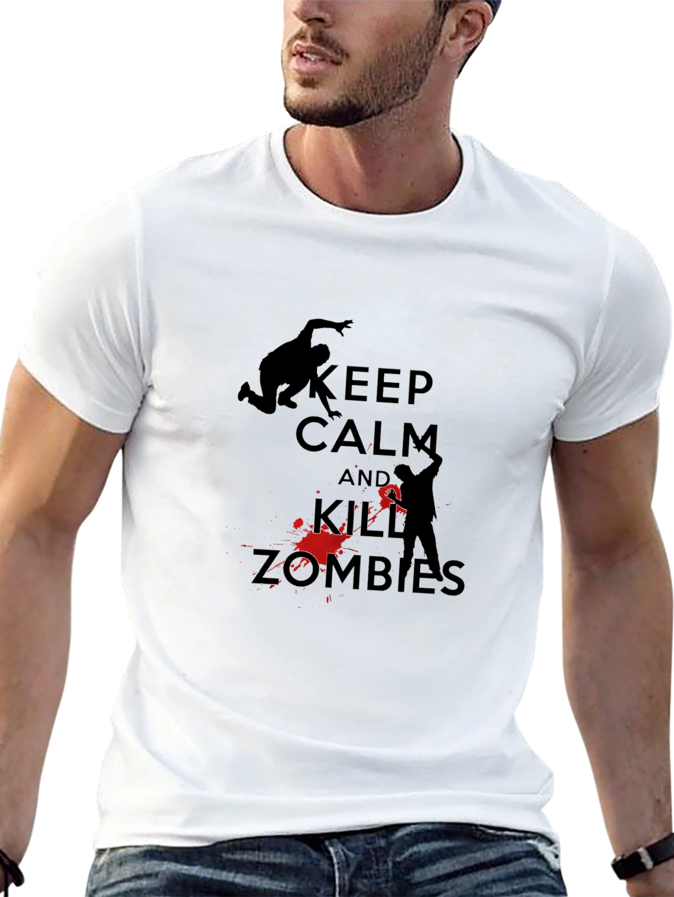 Keep Calm Kill Zombies T-Shirt - Black