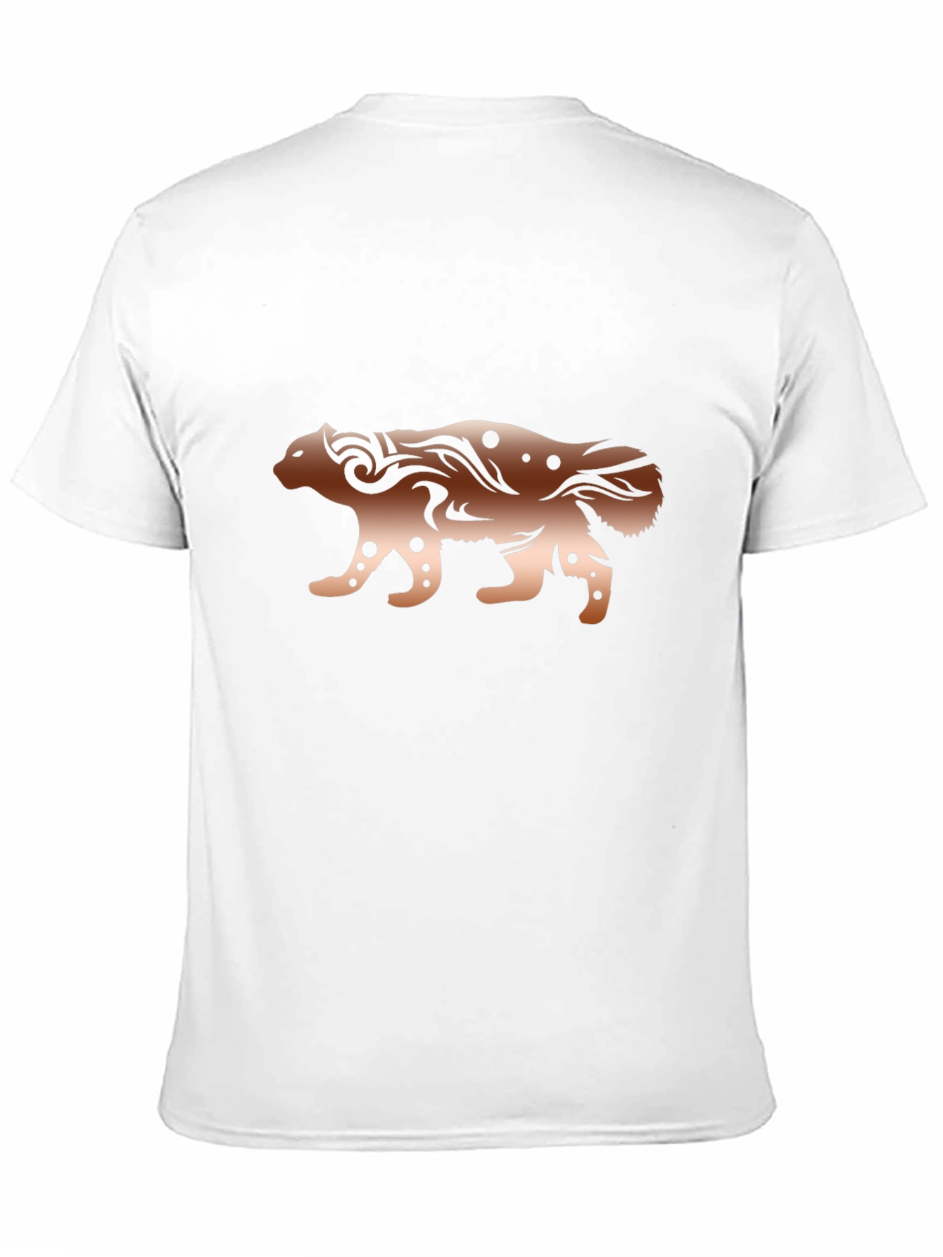 Abstract Hyena Graphic Black T-Shirt