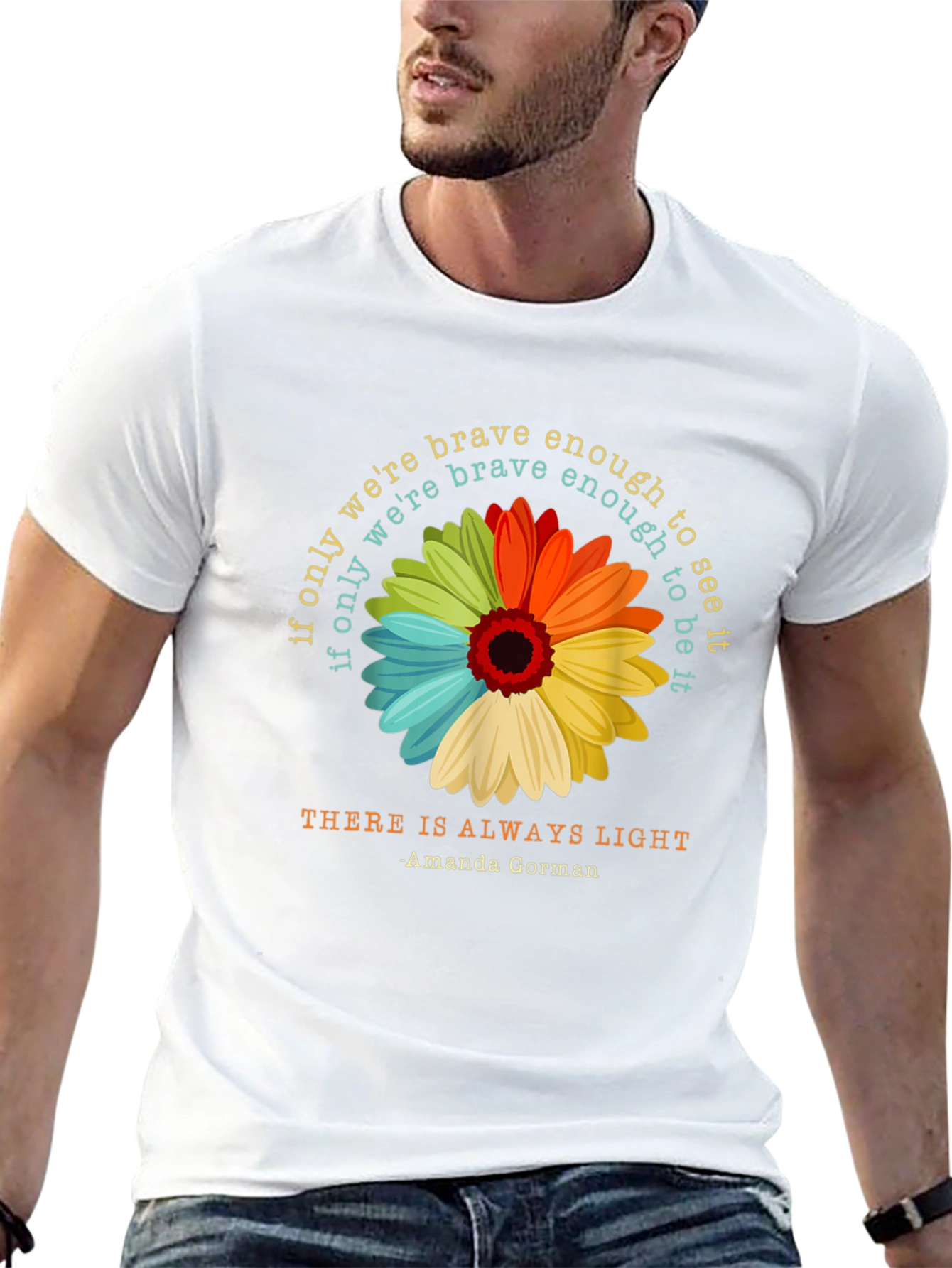 Brave Enough Light T-Shirt - Amanda Gorman Inspired