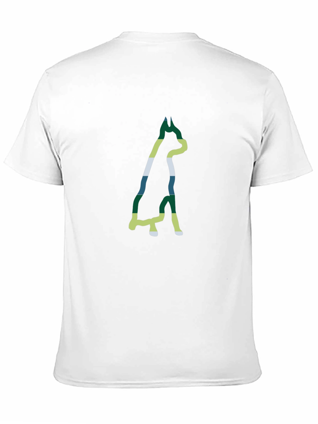 Dog Outline Graphic Print Black T-Shirt