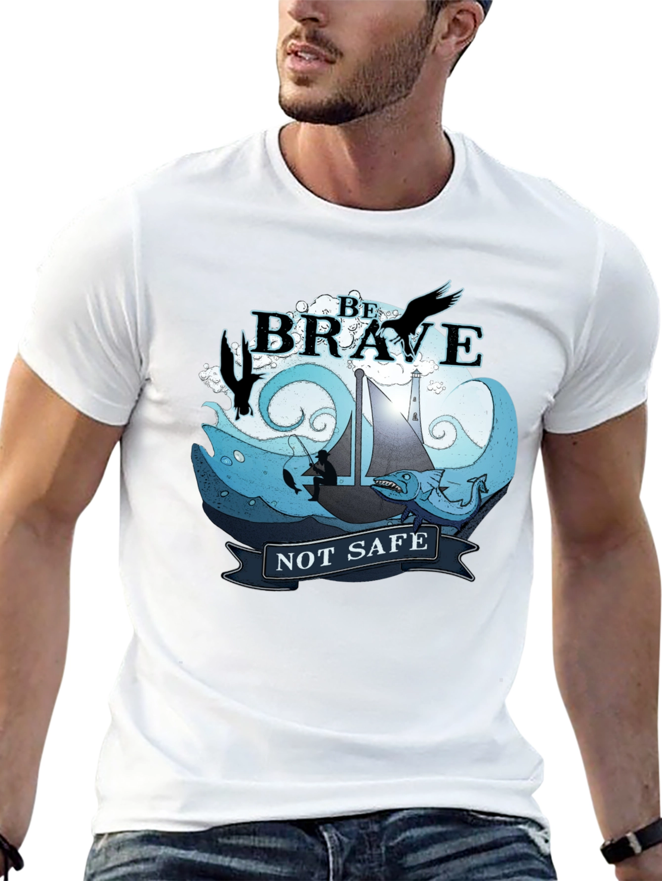 Be Brave Graphic T-Shirt - Black