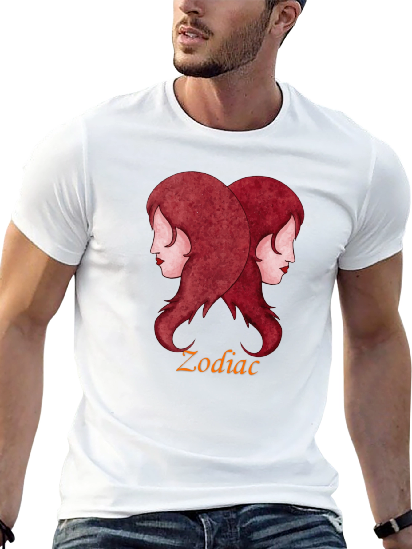 Gemini Zodiac Black T-Shirt