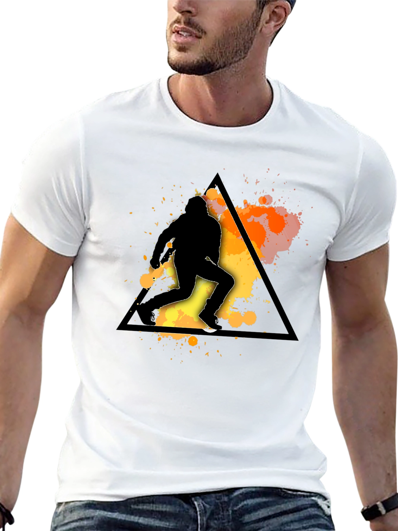 Silhouette Runner Graphic Tee - Mens Black T-Shirt