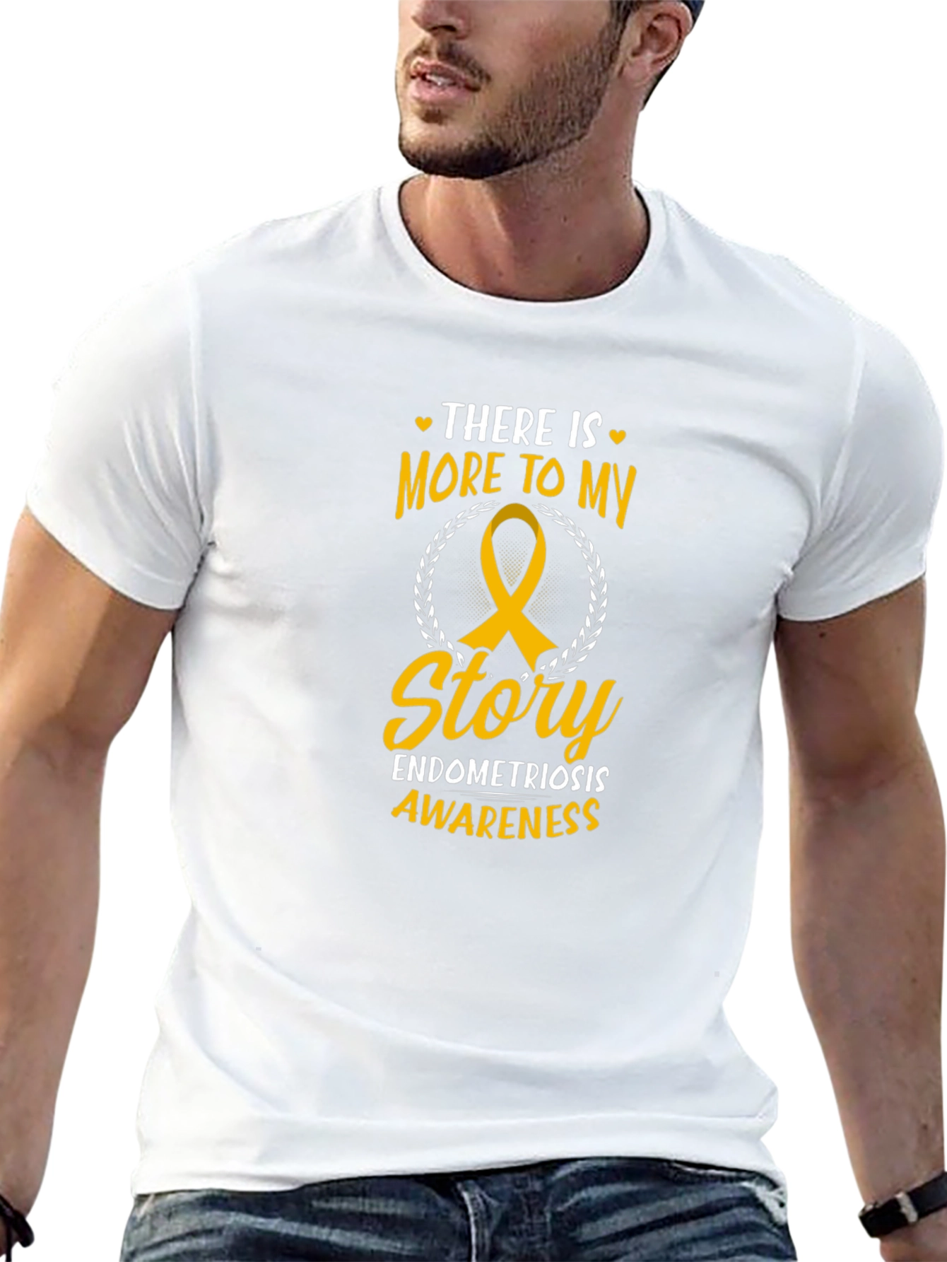 Endometriosis Awareness T-Shirt Ribbon Black