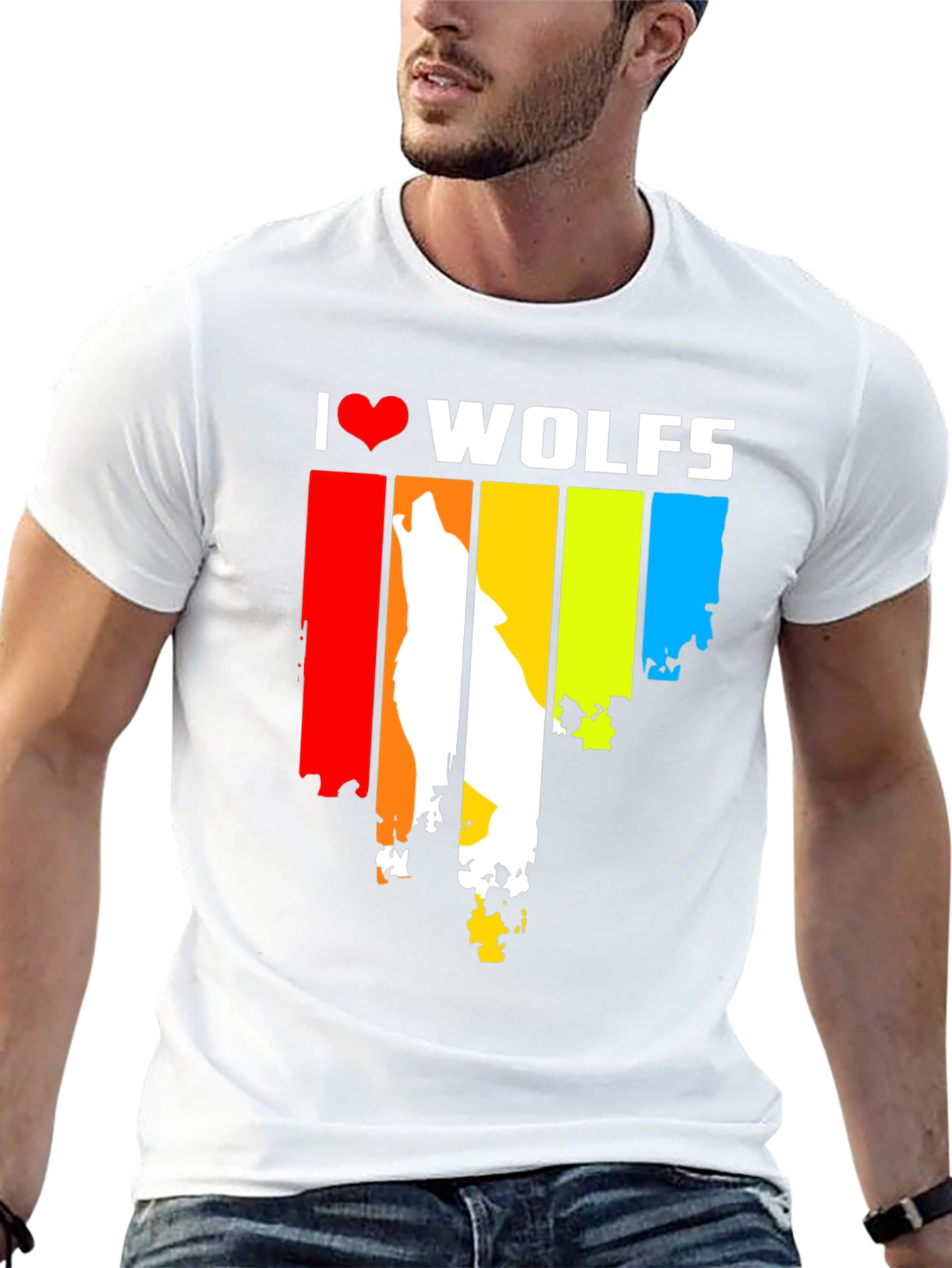 I Love Wolves Graphic Tee - Unique Design