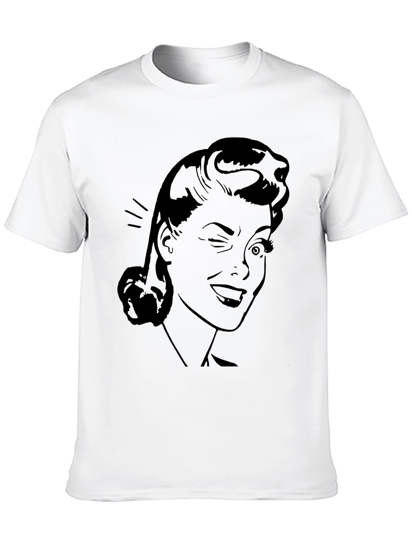 Winking Woman Graphic T-Shirt