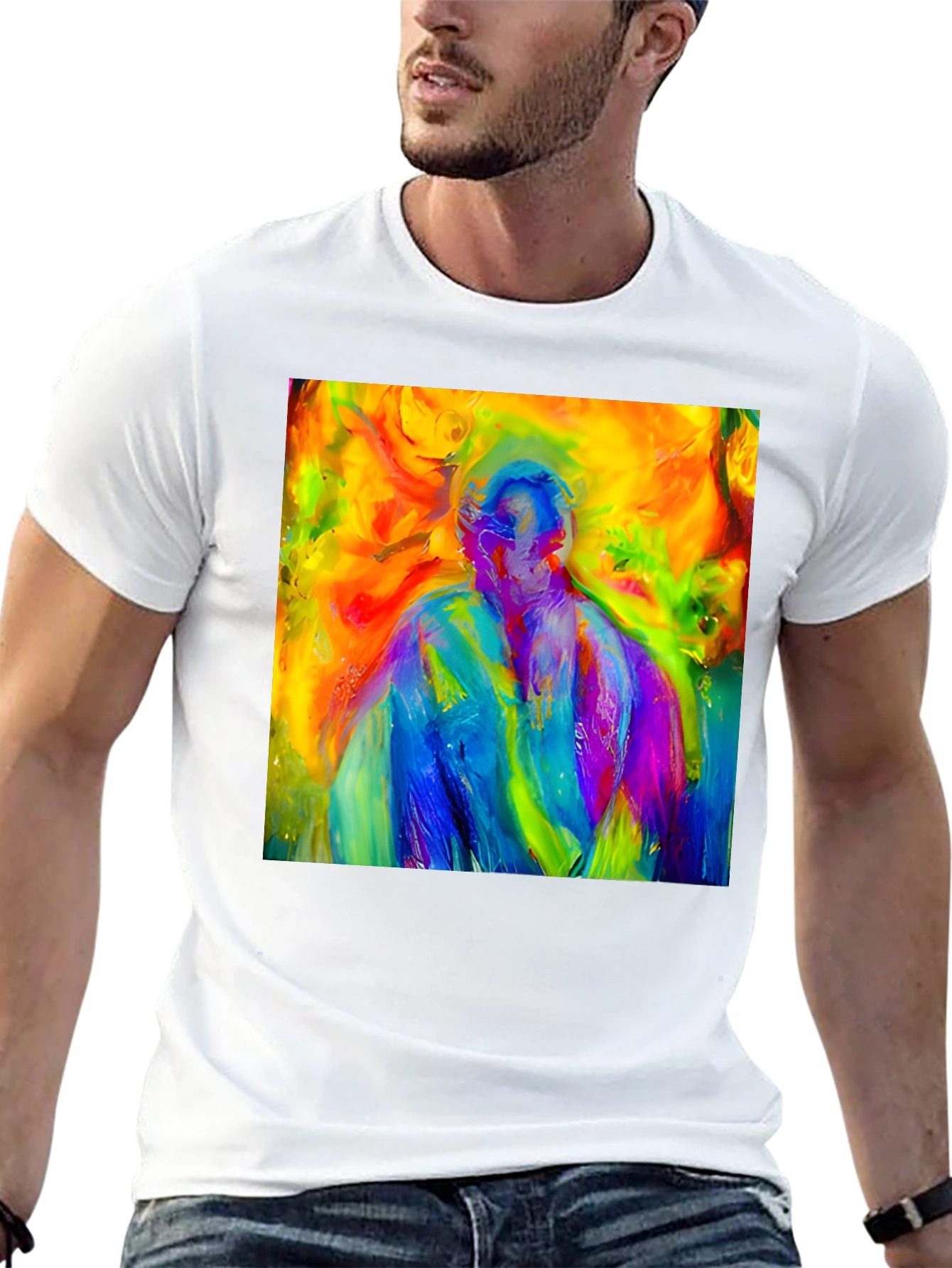 Abstract Art Graphic Black Tee