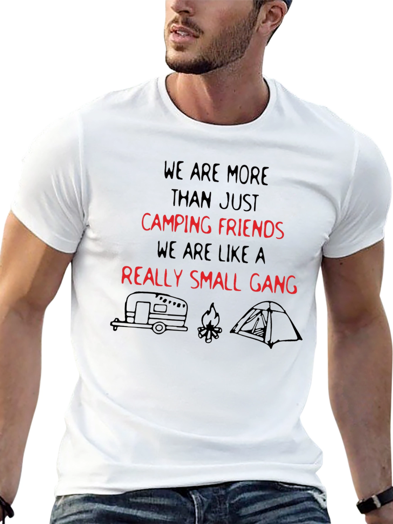 Camping Friends Small Gang Graphic Tee