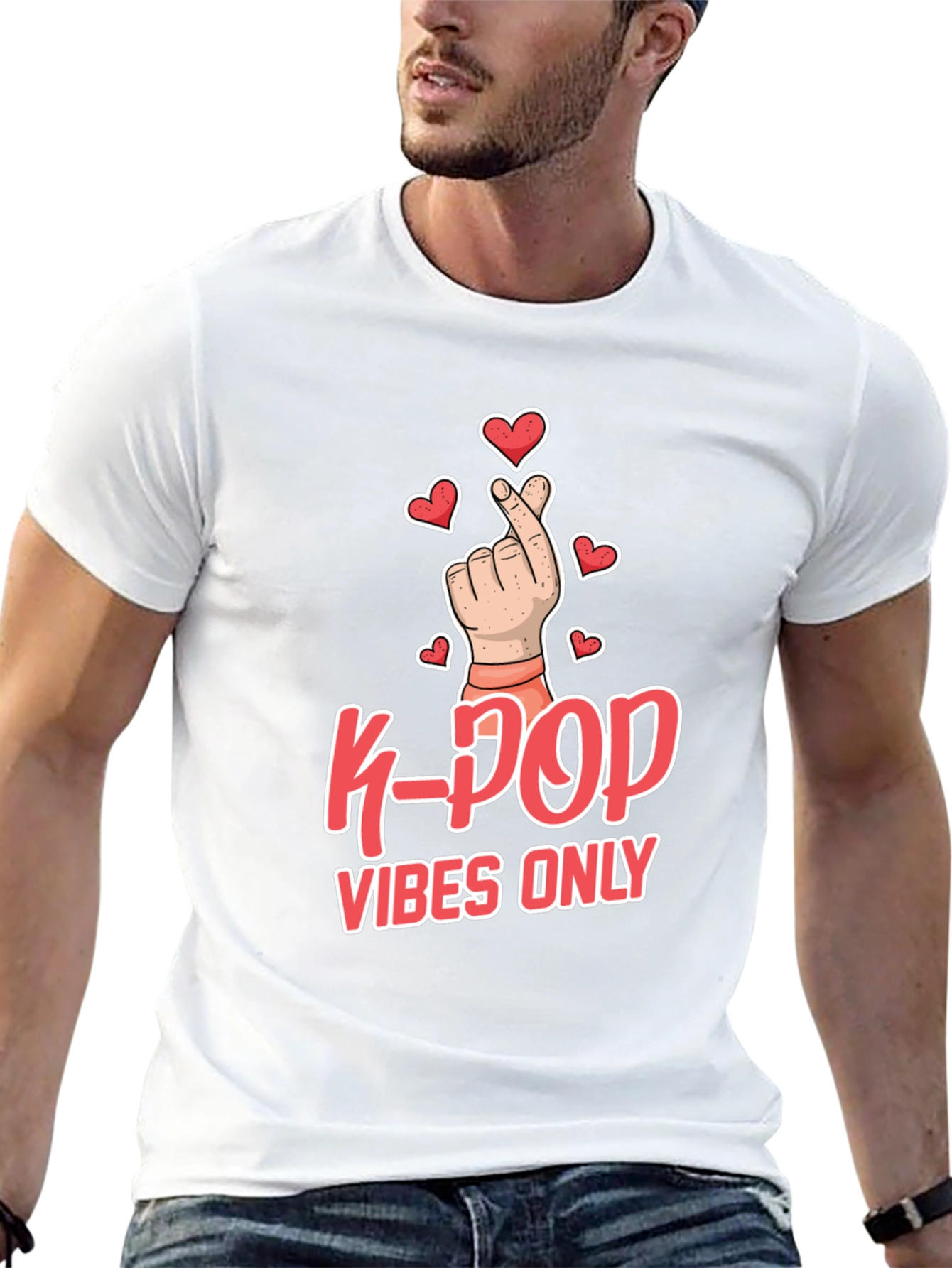 K-Pop Vibes Only Graphic Tee - Trendy & Stylish!