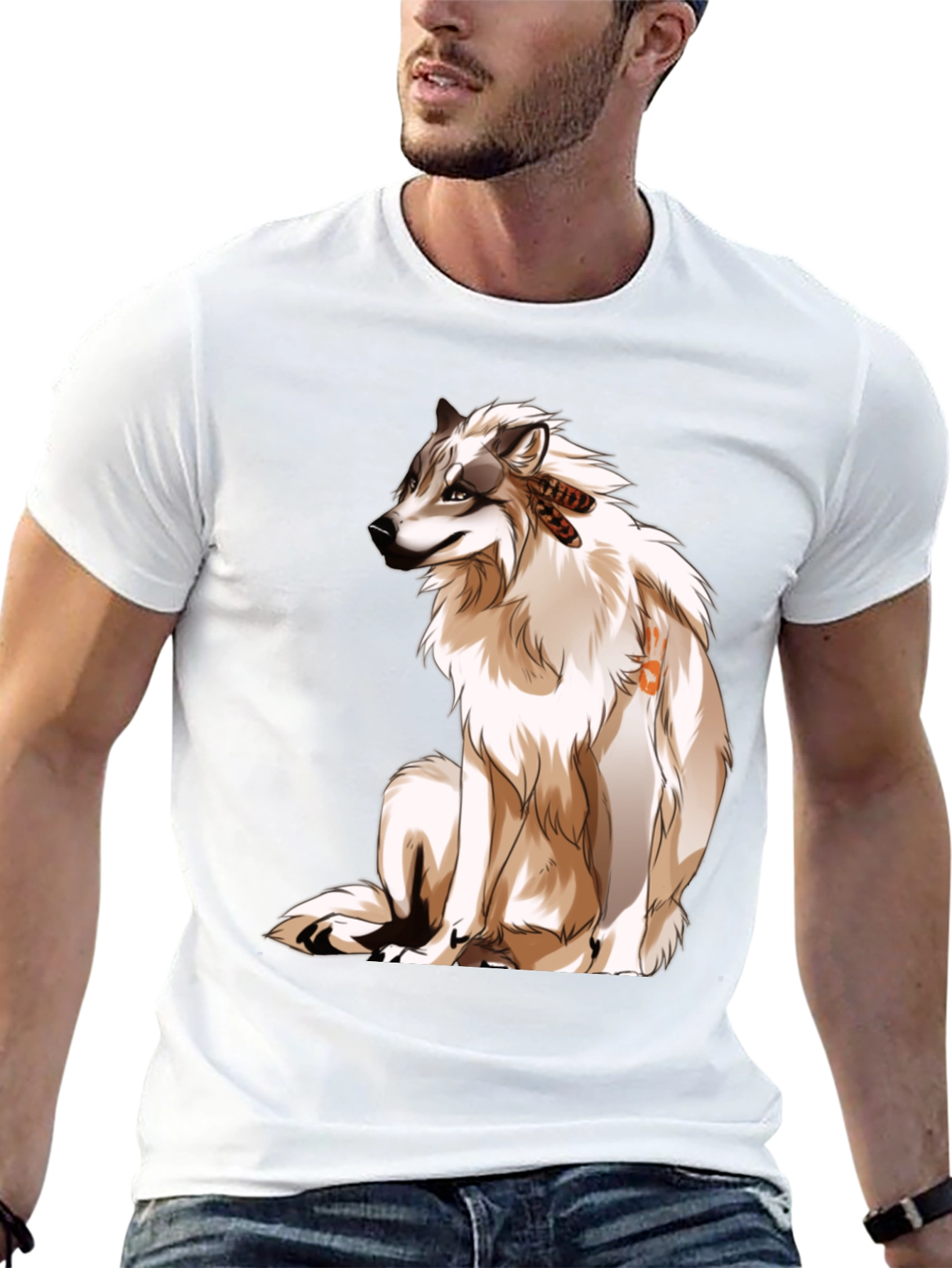 Wolf Graphic Print T-Shirt