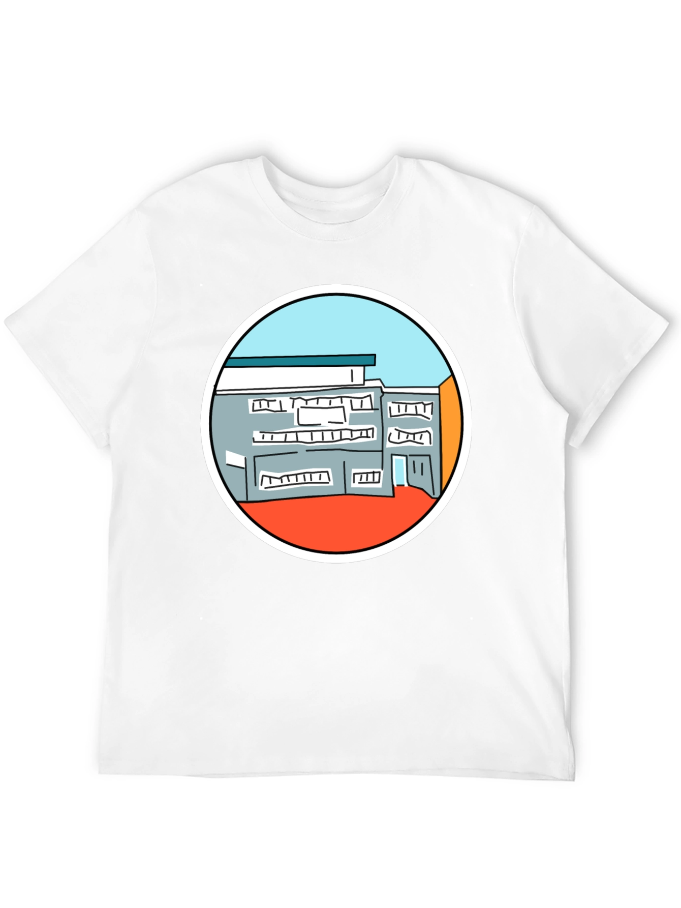 Modern Building Graphic T-Shirt - Unisex