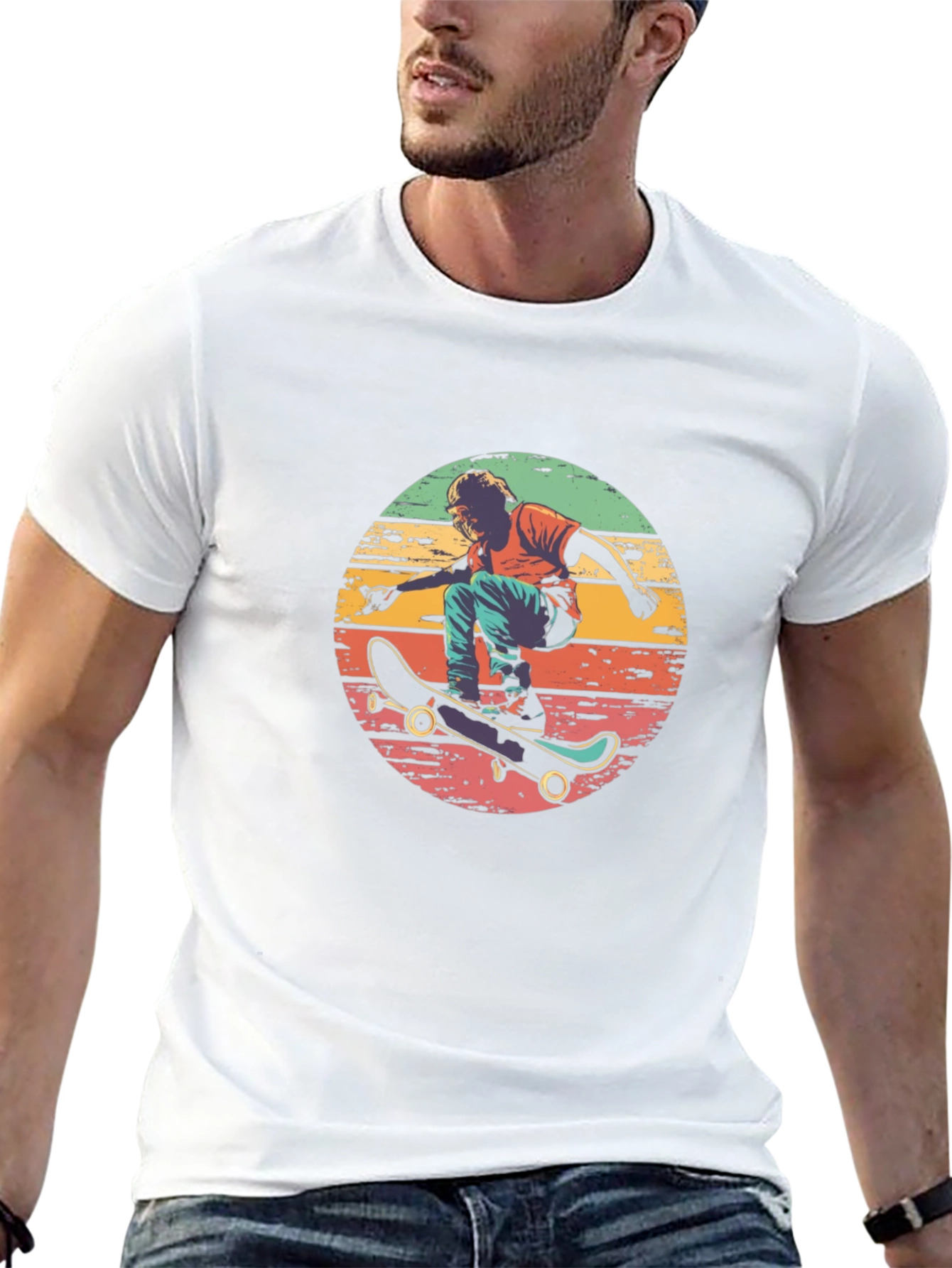 Retro Skater Graphic T-Shirt