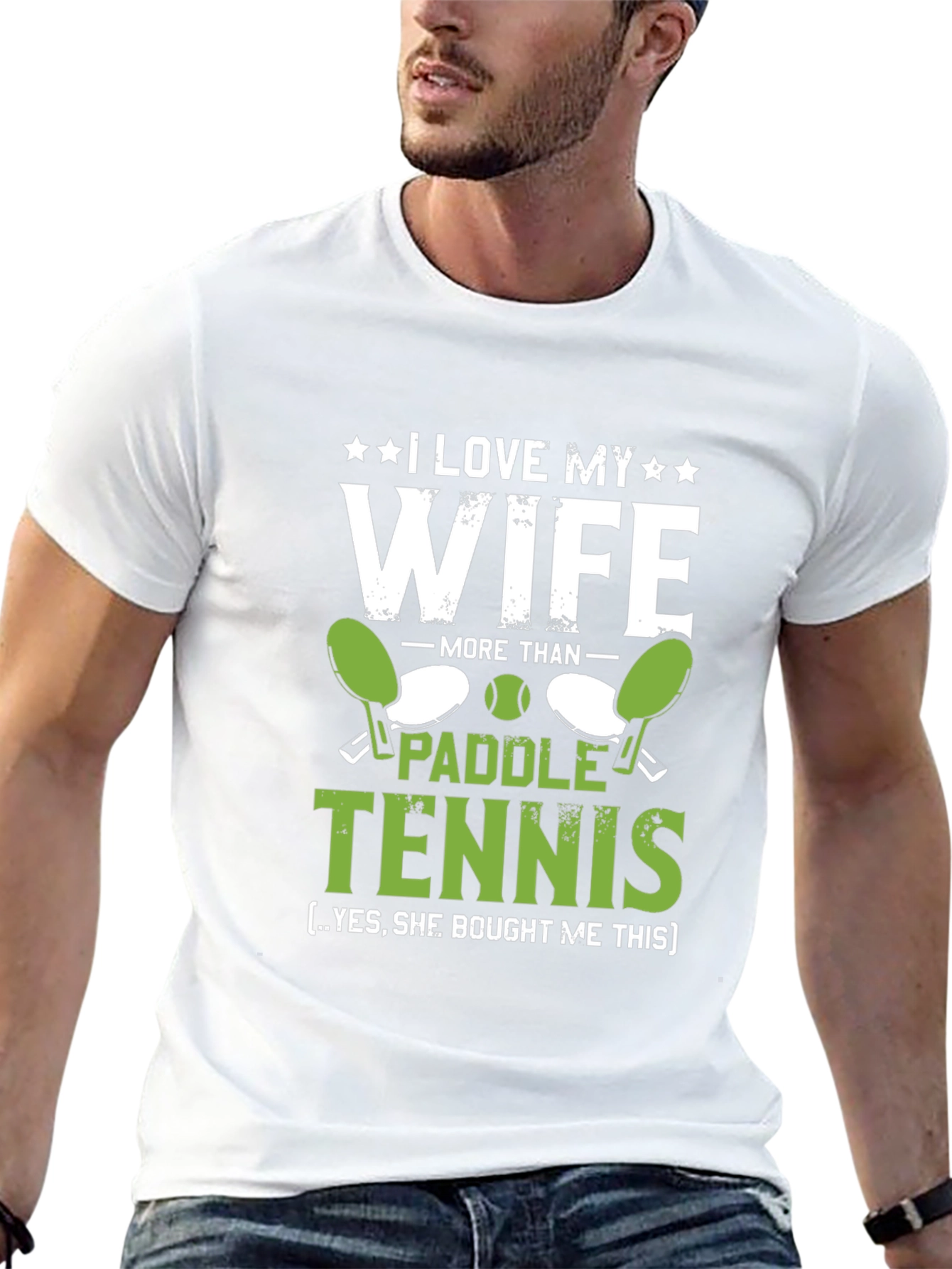 I Love My Wife Paddle Tennis Graphic T-Shirt