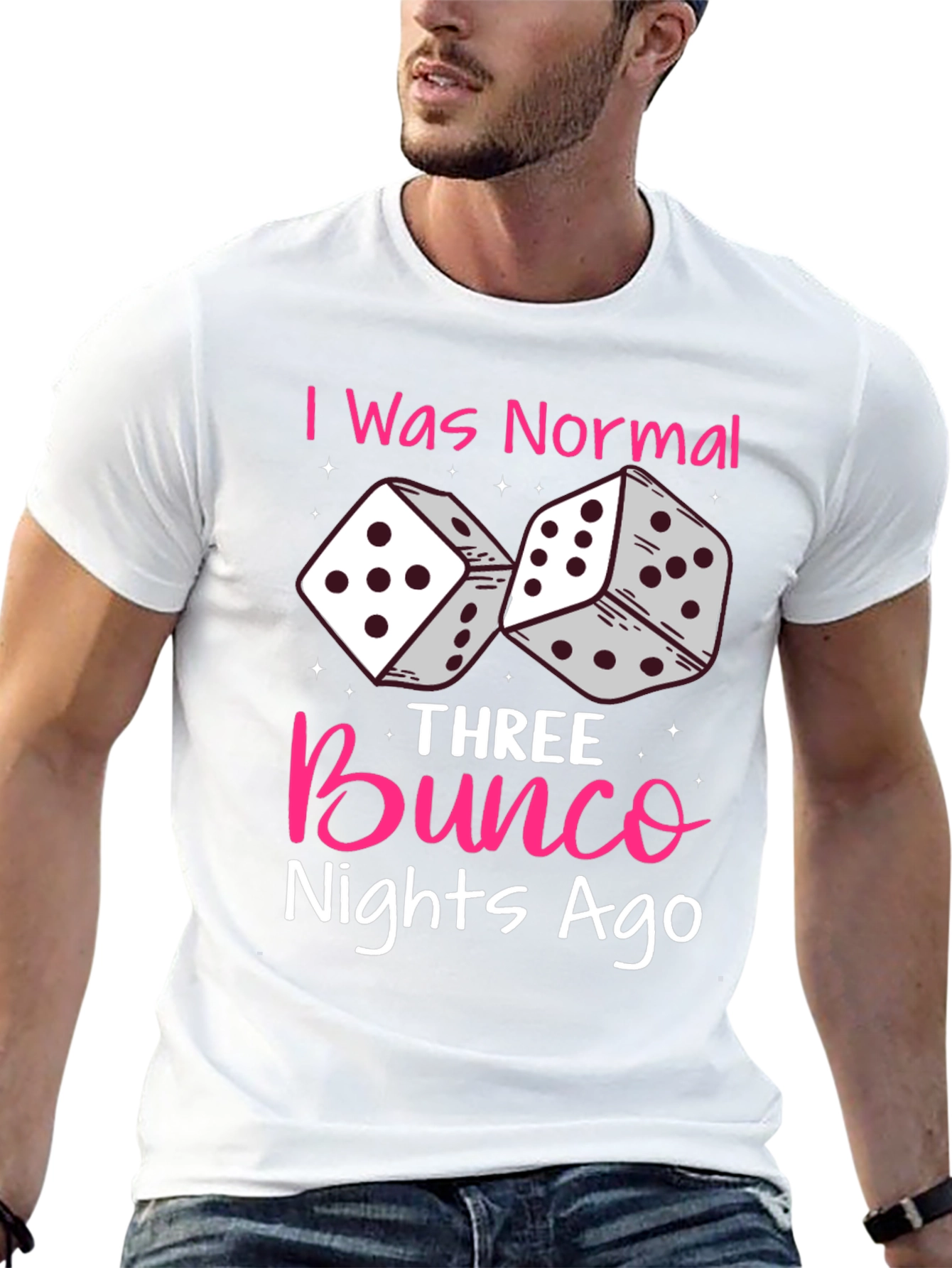 Bunco Nights Ago T-Shirt Dice Graphic