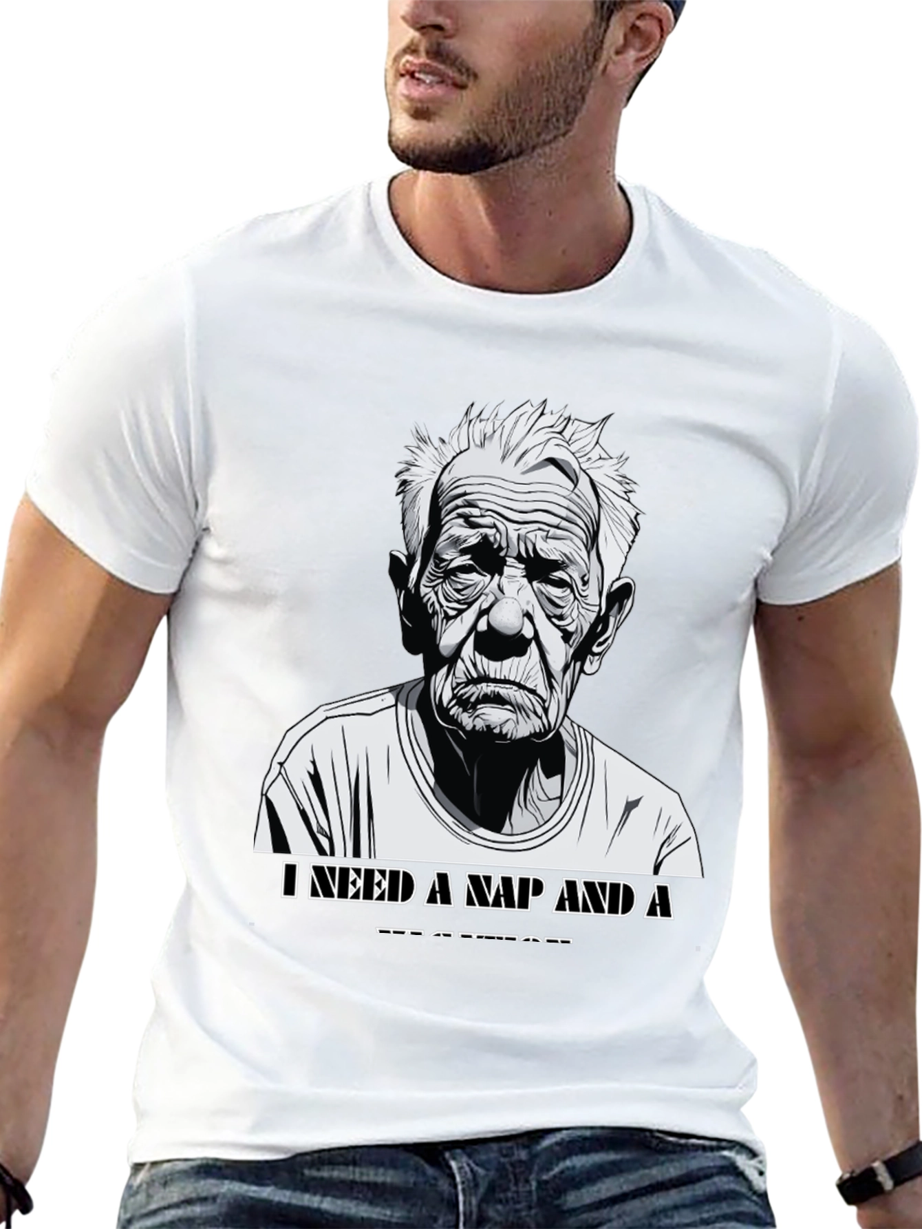 Funny Old Man Nap T-Shirt